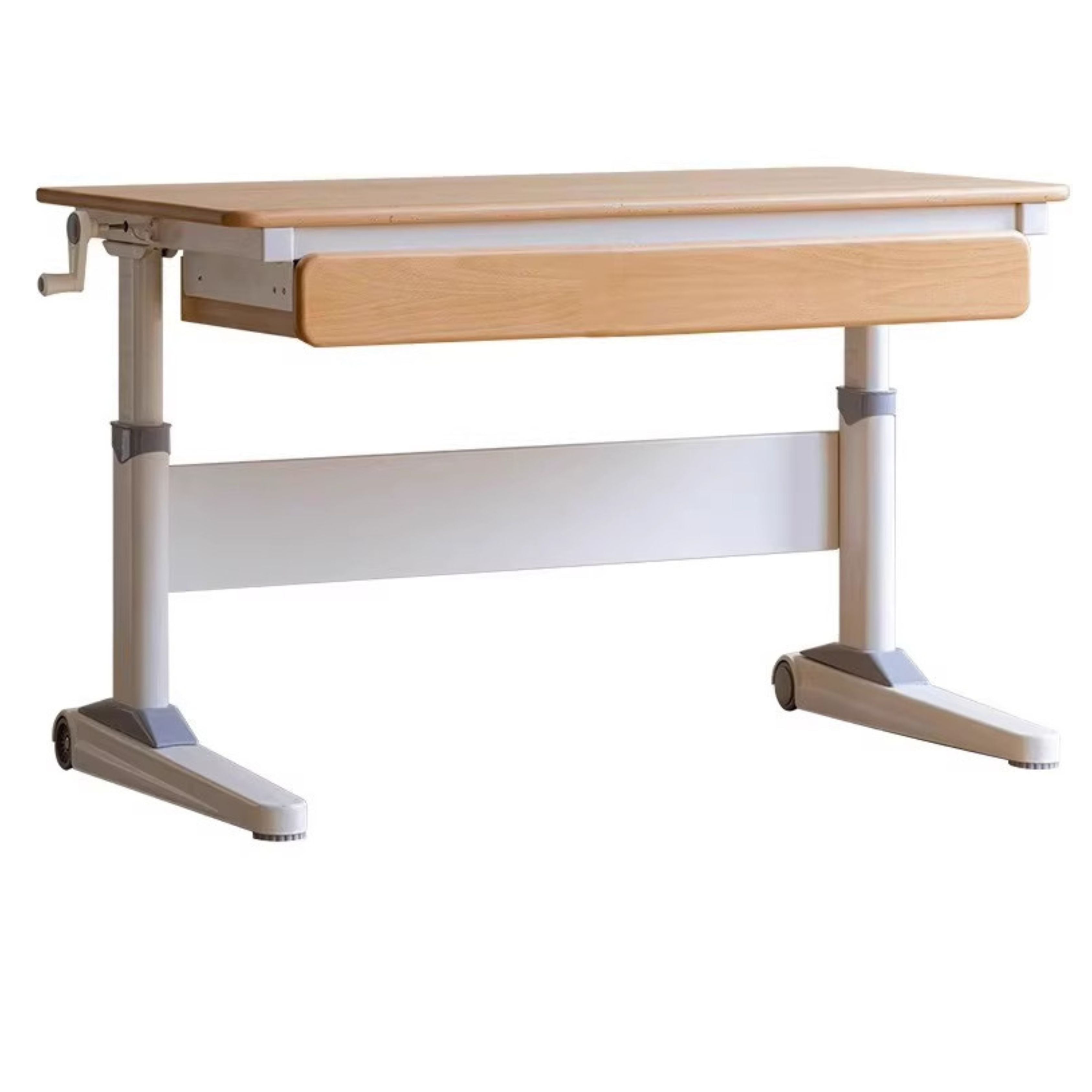 Beech Solid Wood Kids Raised and Lowered Study Table