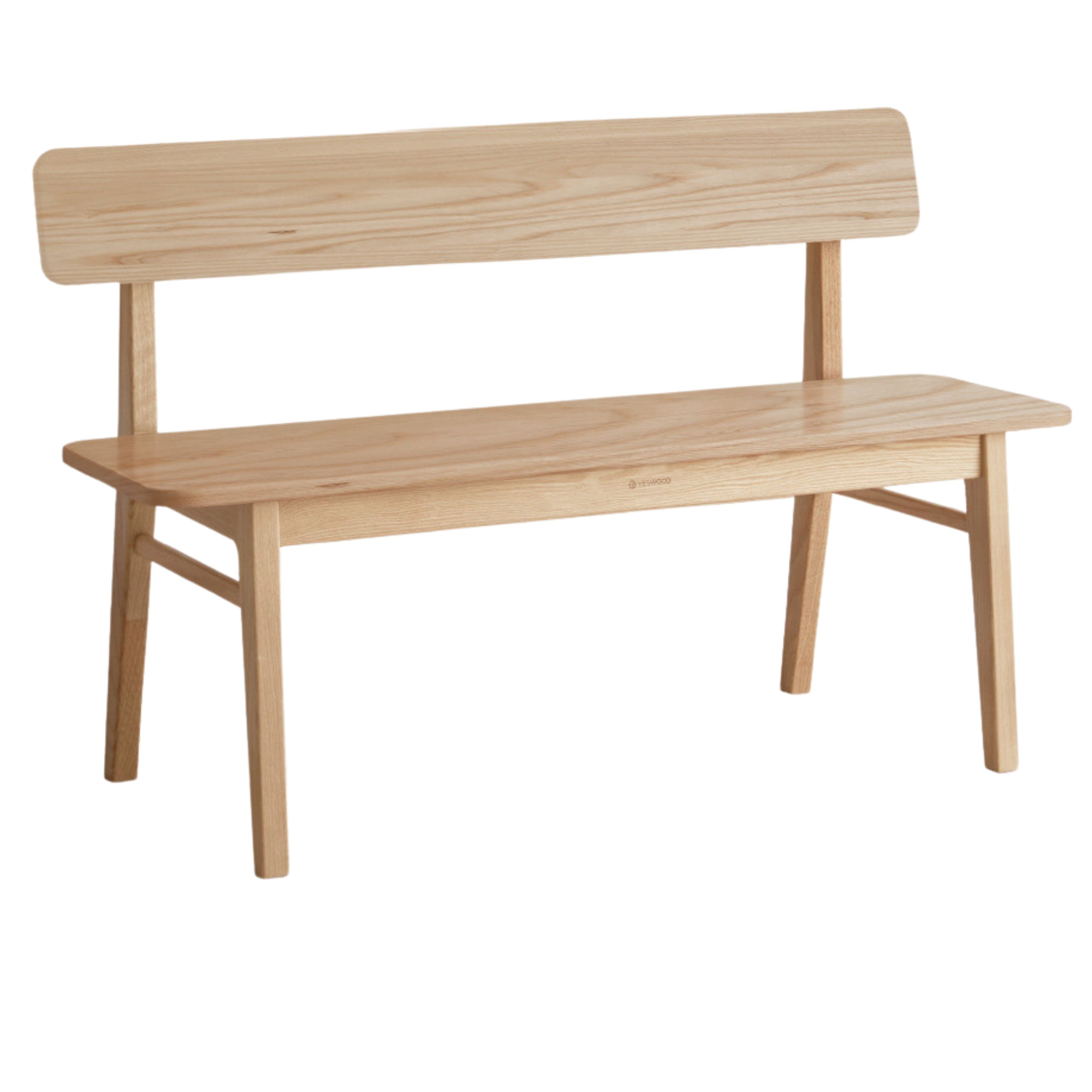 Ash, Oak Solid Wood Nordic Long Bench