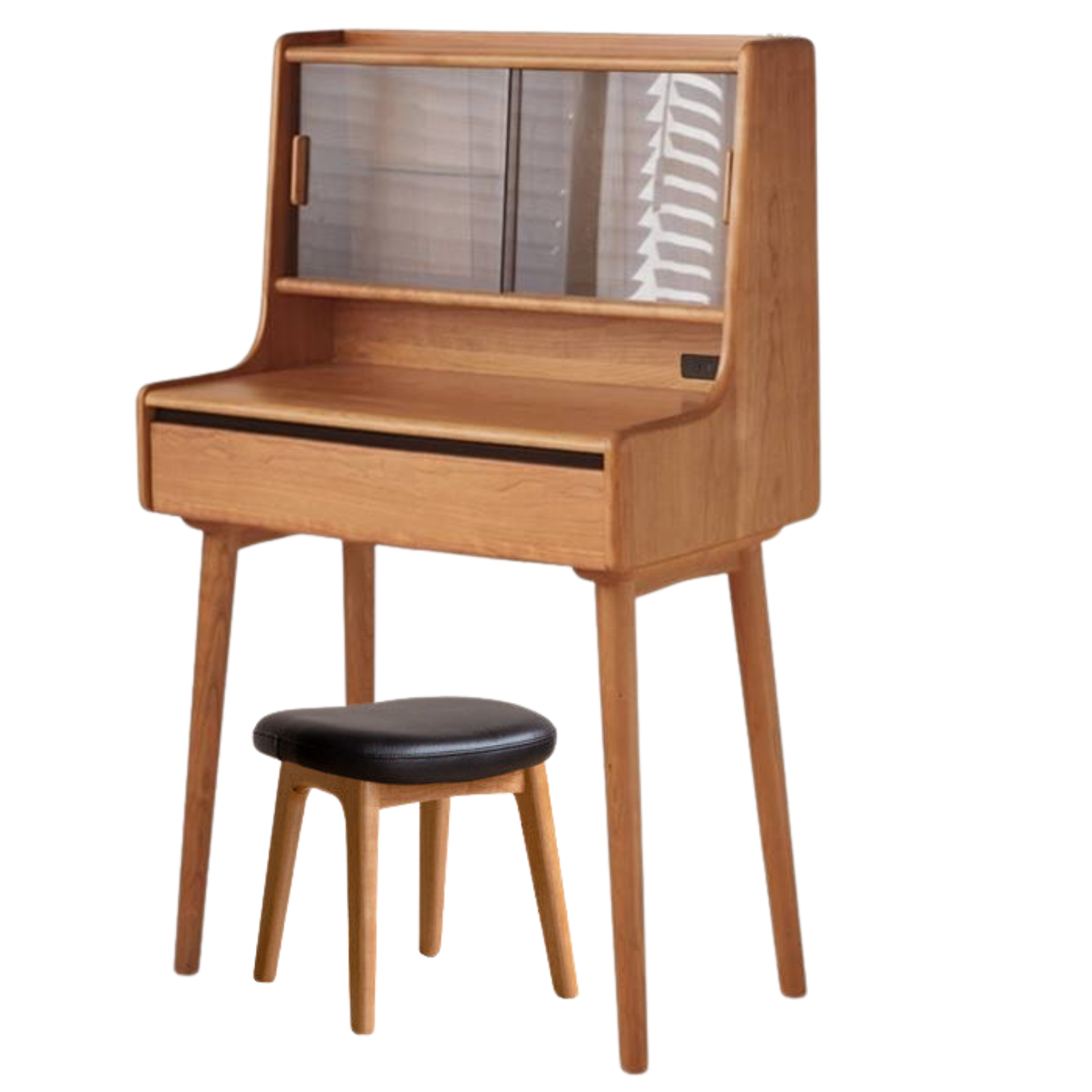 Cherry Solid Wood Multifunctional Vanity Table