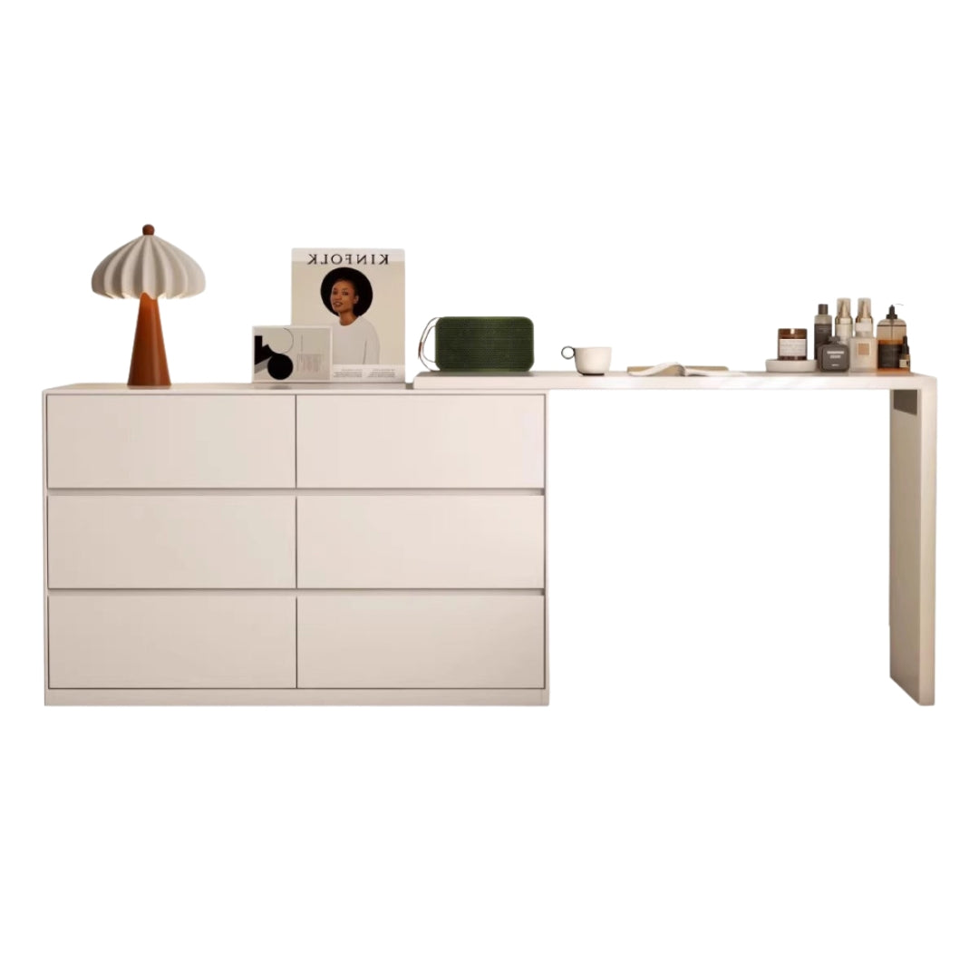 Poplar Solid Wood Makeup Table and Stretchable Vanity Table.