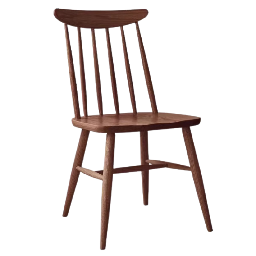 Black Walnut, Ash, Oak, Cherry, Beech Solid Wood Windsor Chair 4 Pcs Set