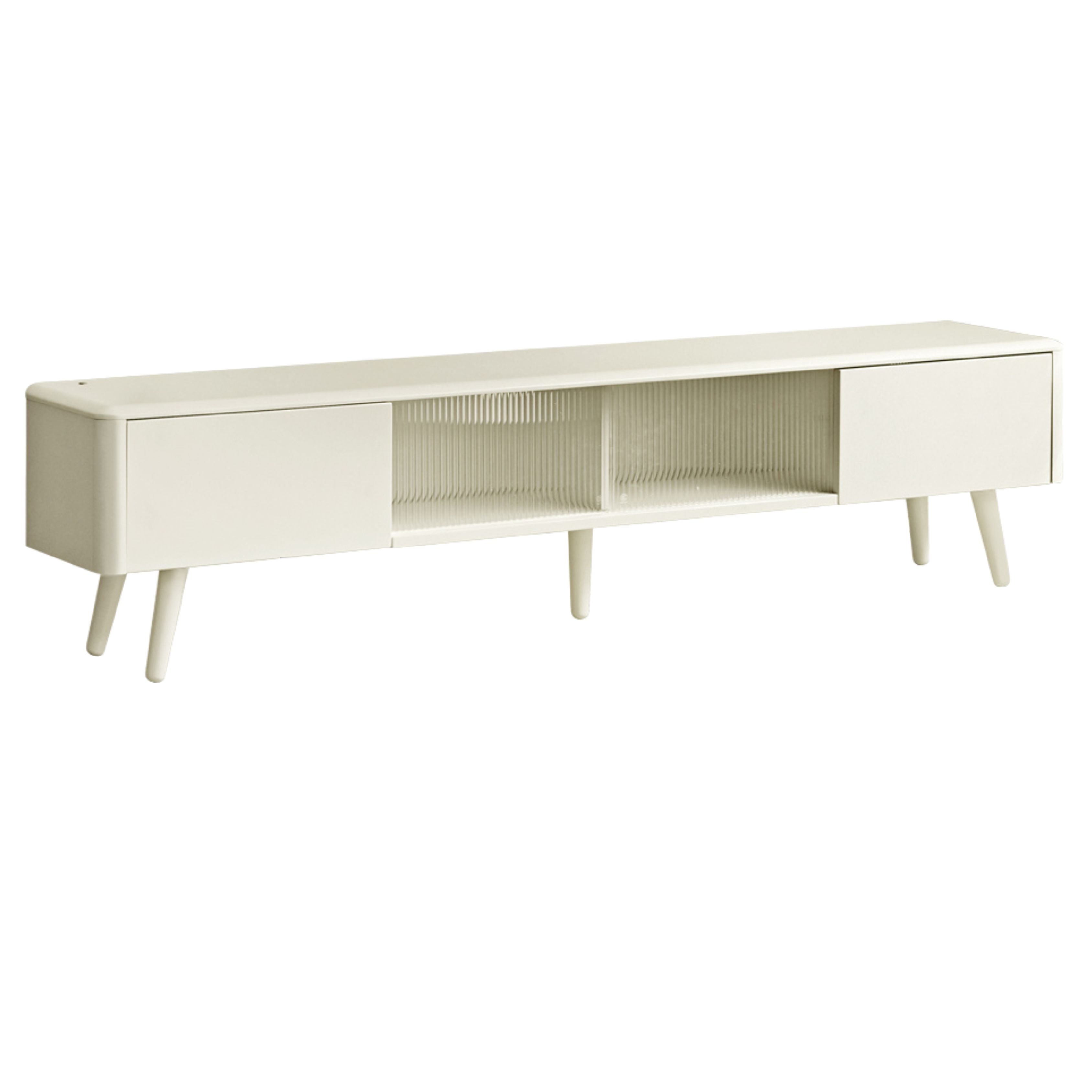 Rubber Solid wood Light Luxury Modern TV Cabinet.