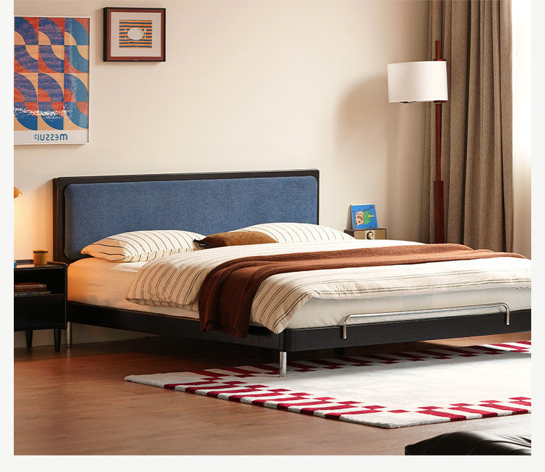 Rubberwood Solid Wood Ancient Style Double Bed