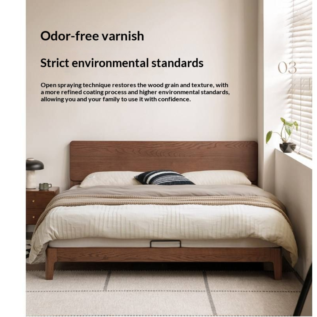 Oak Solid Wood Bed Modern