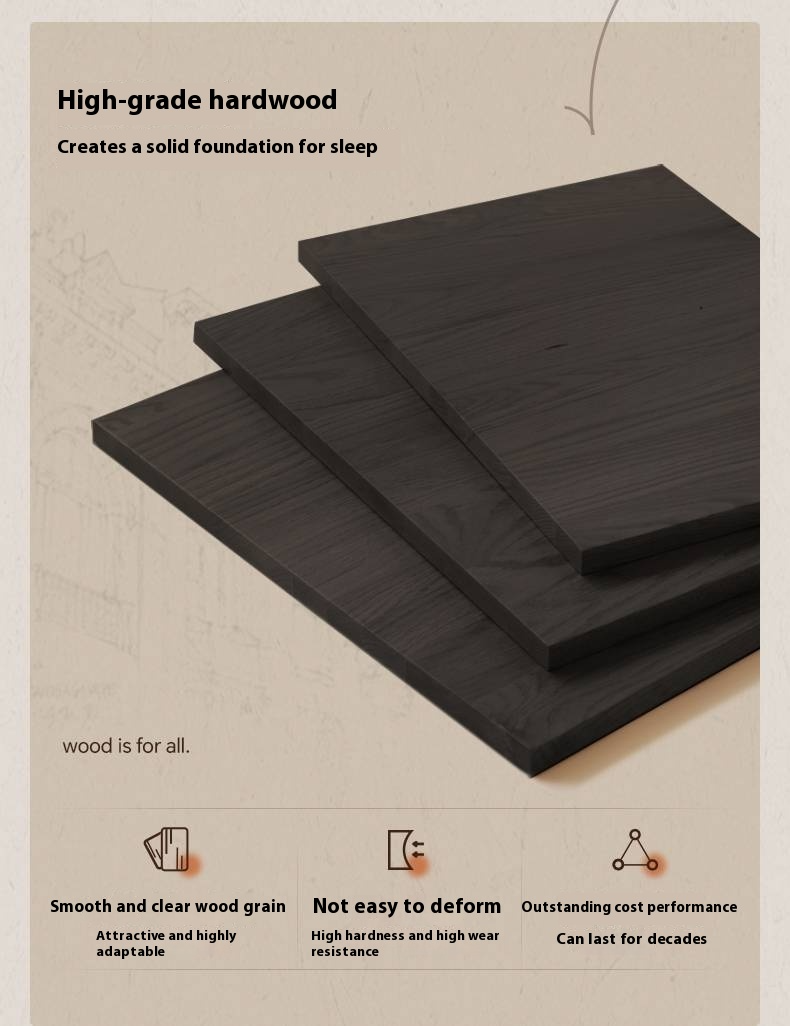 Leather Soft Bed French Retro Style