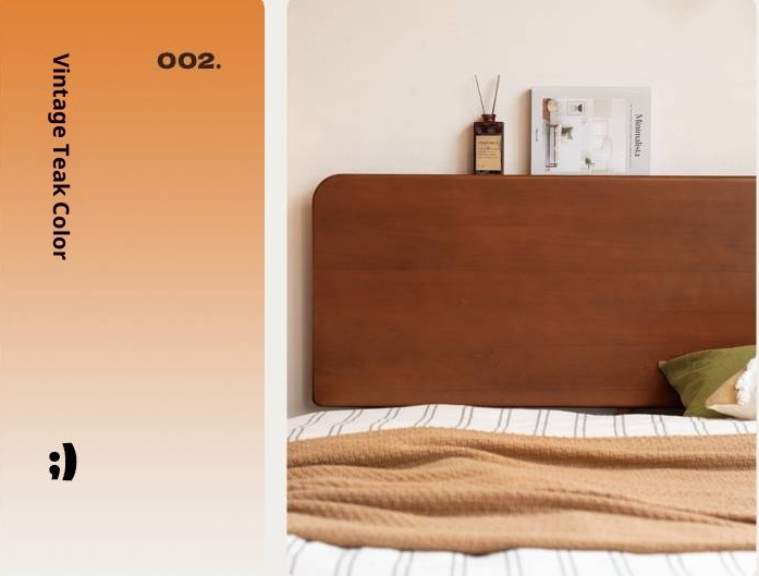 Poplar Solid Wood Bedroom Vintage Style Combination Set