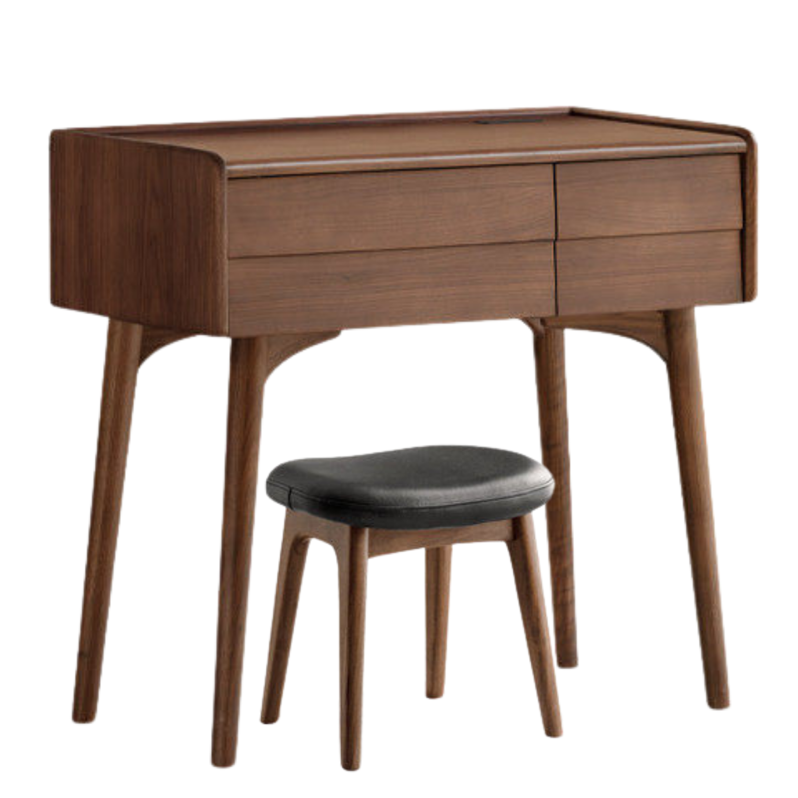 Black Walnut Solid Wood Italian Light Luxury Vanity Table