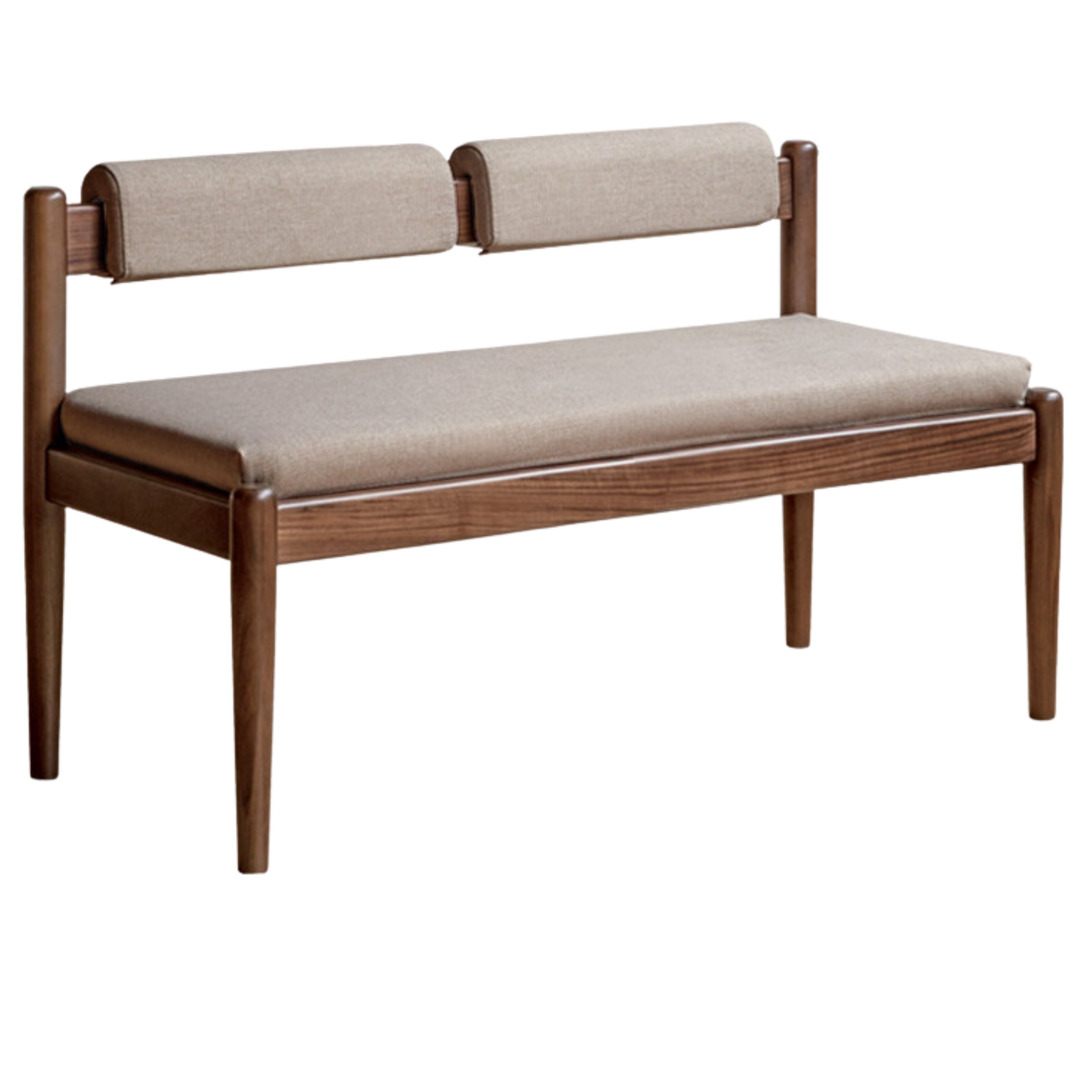 Black Walnut, Oak Solid Wood Long Bench