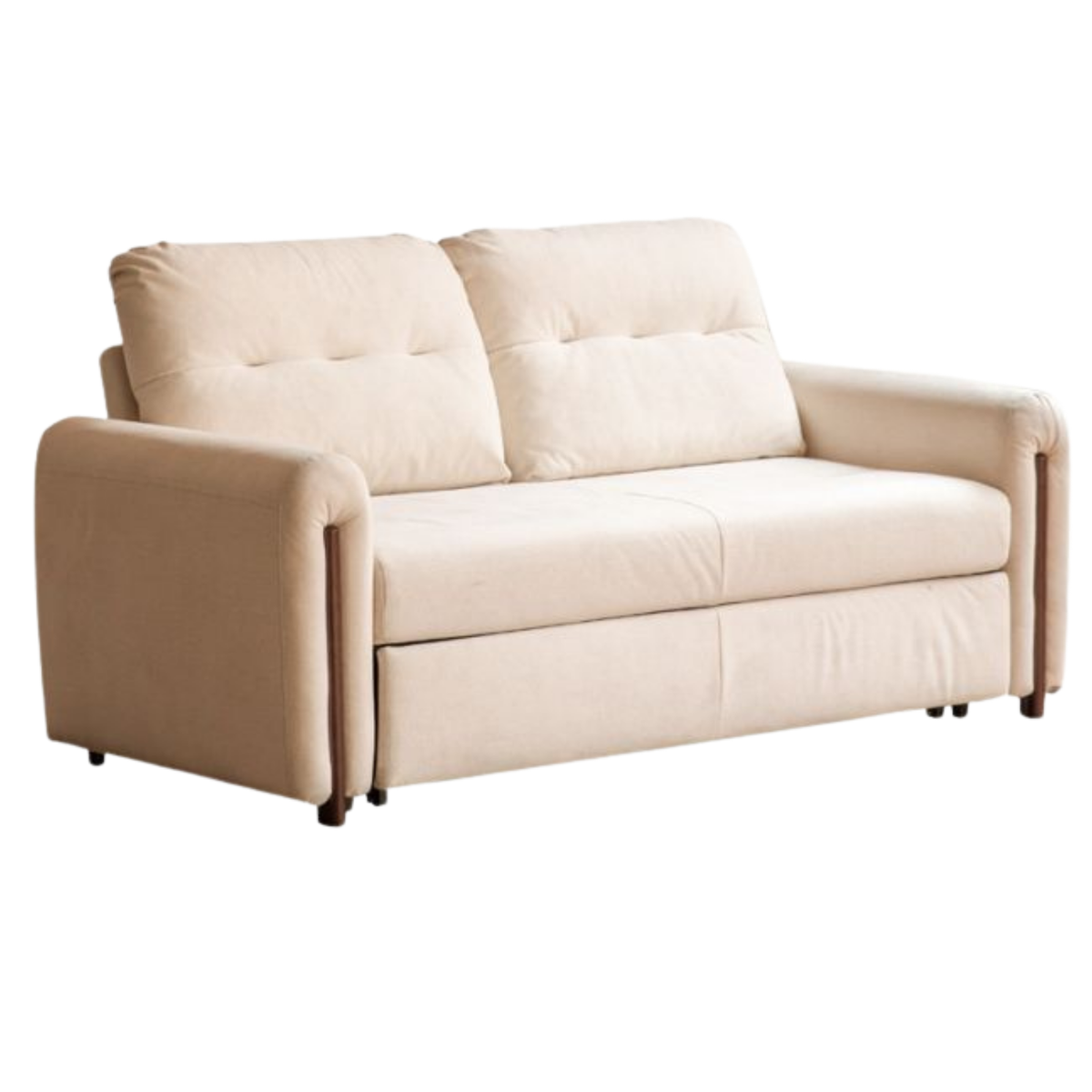 Loveseat Sleeper Sofa with Tufted Channel Back Cushions