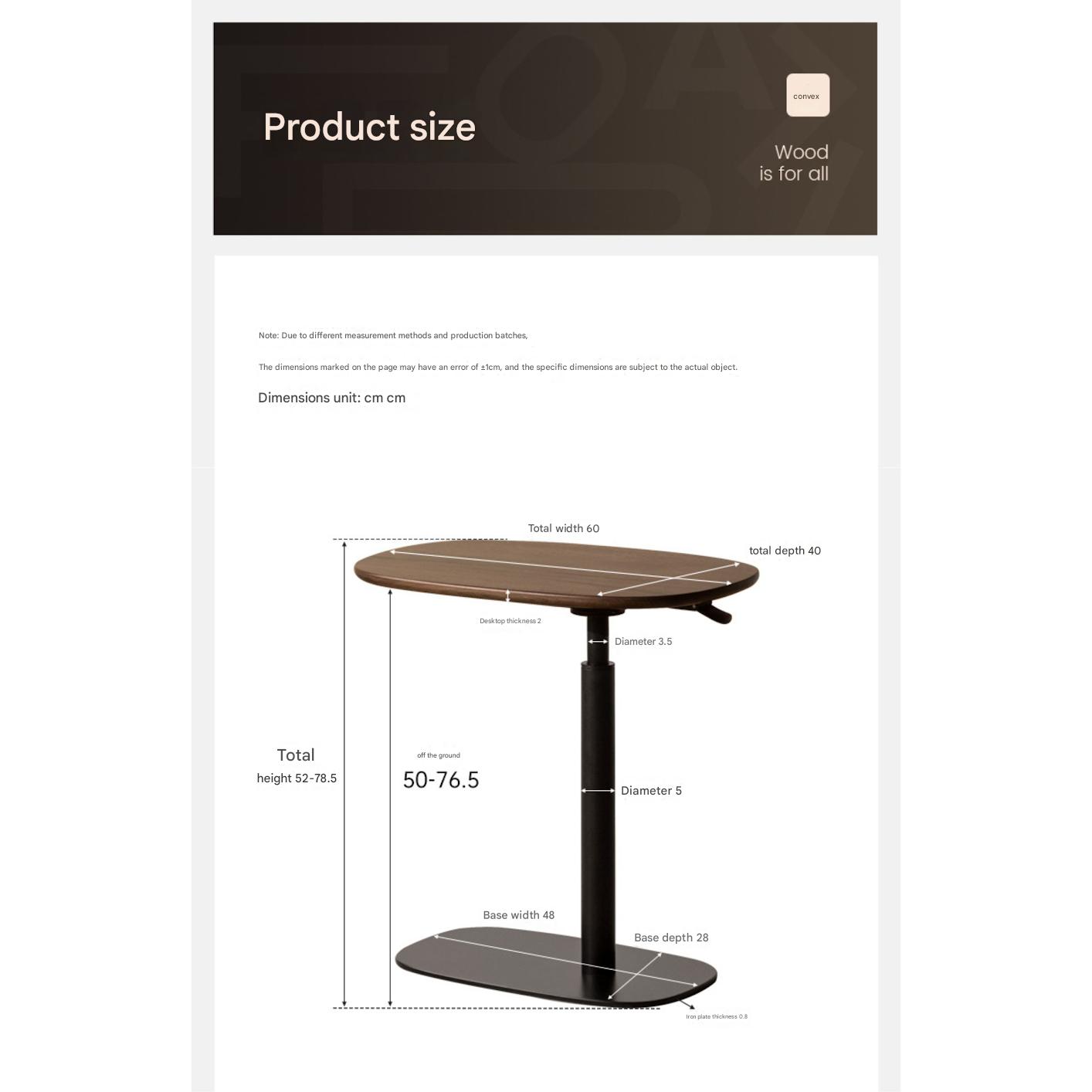 Black Walnut, Oak Solid Wood Lifting Italian Light Luxury Side Table