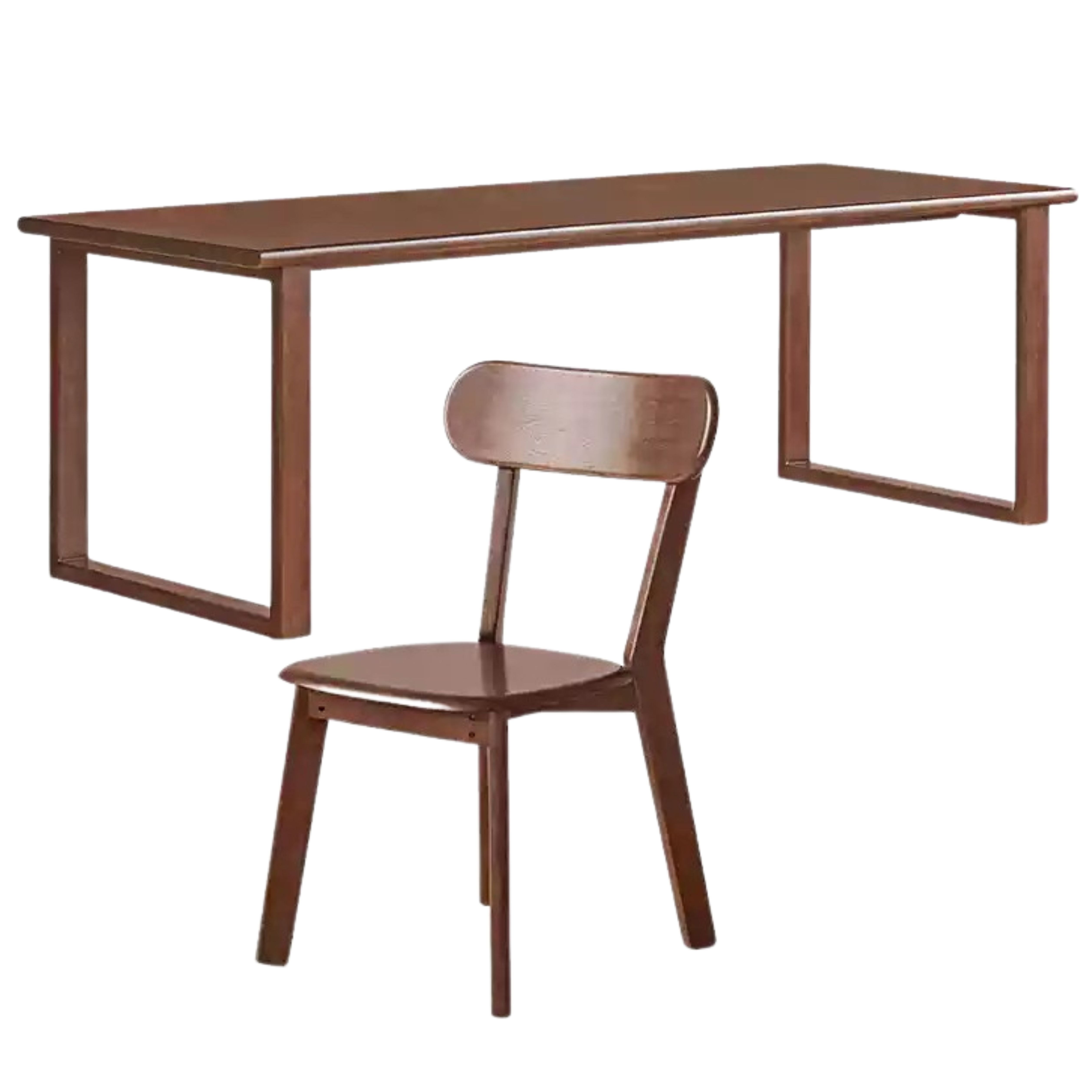 Solid Rubberwood Rectangular Dining Table
