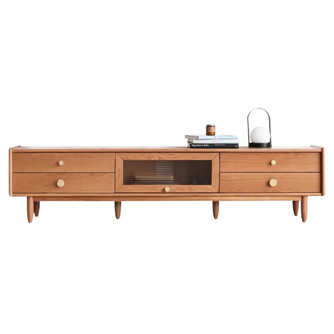 Cherry Solid Wood TV Stand.
