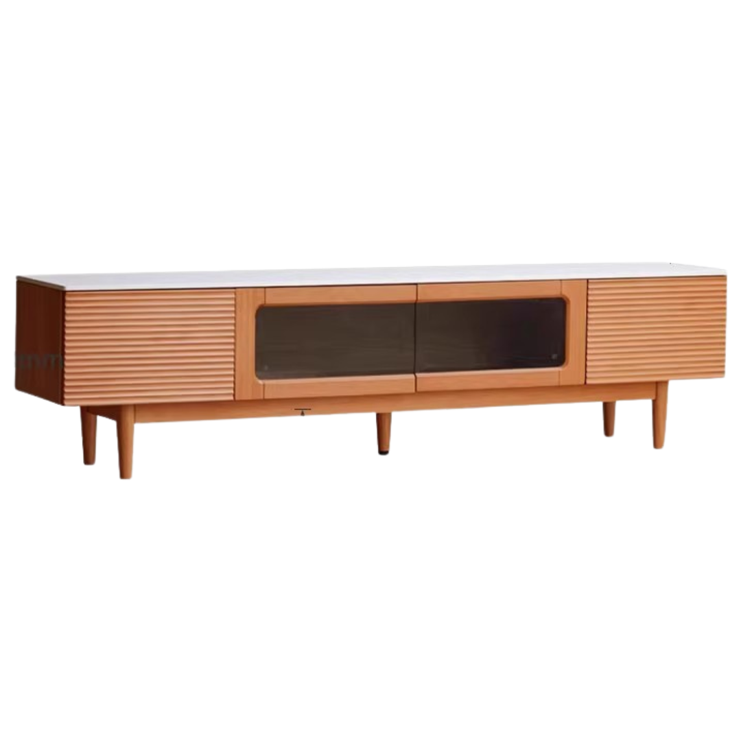 Pine, Cherry Solid Wood TV Cabinet, Rock Board.