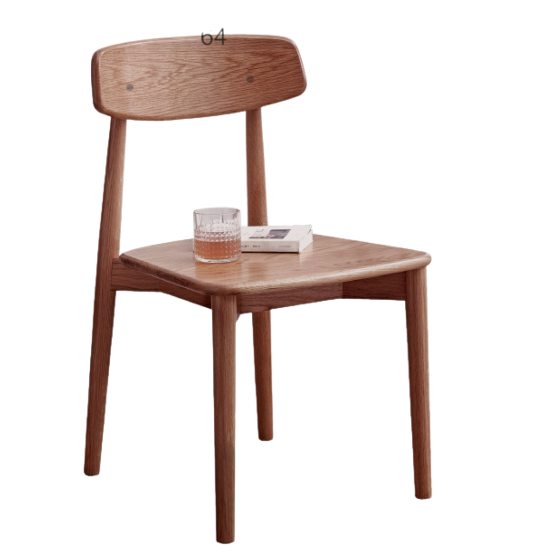 Set 4 pcs Black Walnut, White Ash, Ash, Oak, Cherry, Beech, Solid Rubberwood Dining Chair