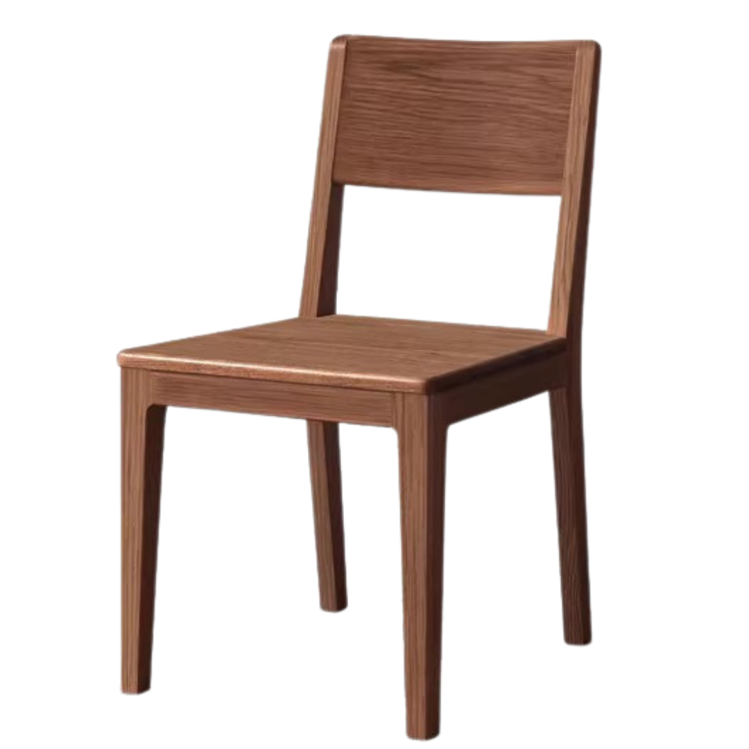 Black Walnut, Ash, Oak, Beech Solid wood, Solid RubberWood - Dining Chair Modern 4 pcs set