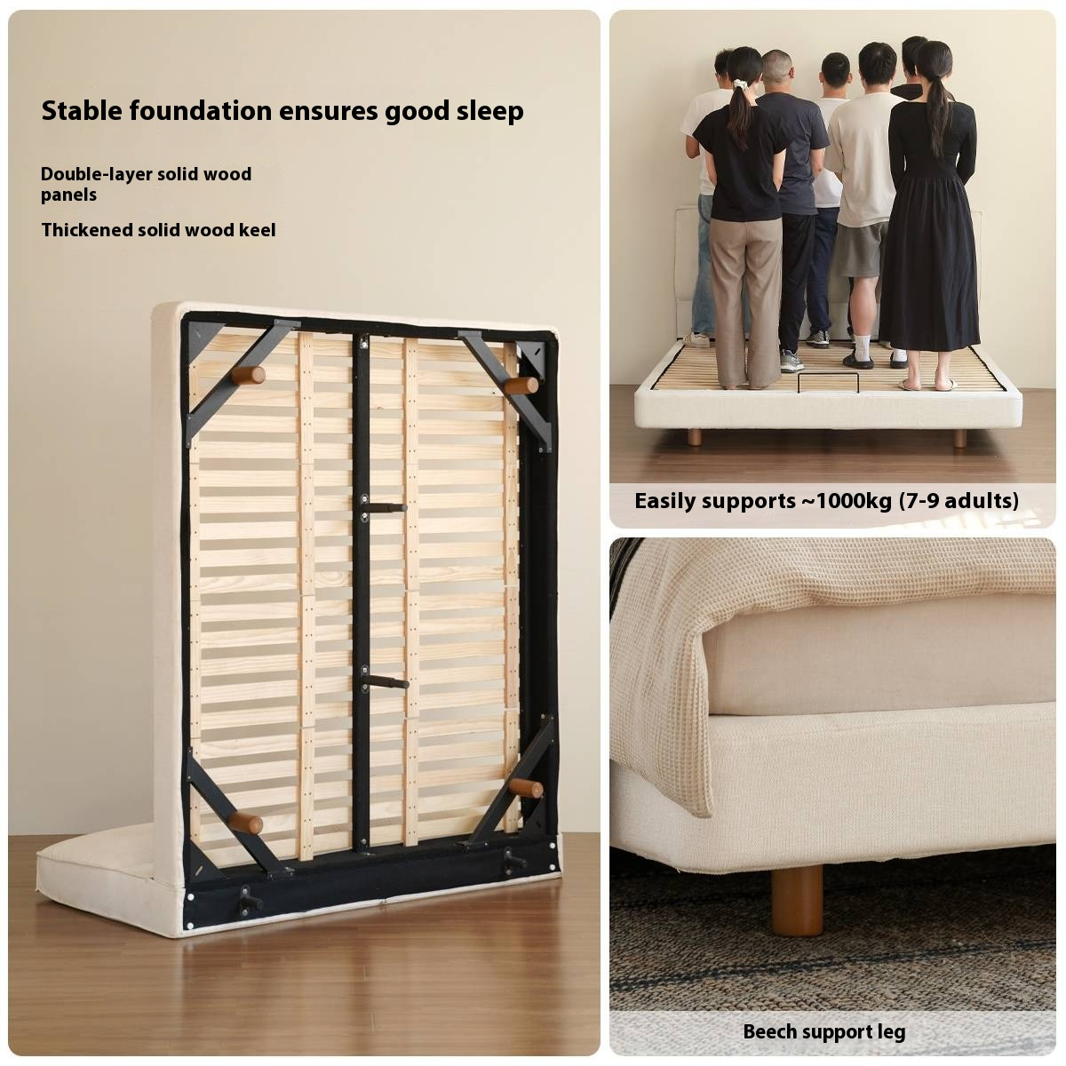 Fabric Suspended Bed Wabi Sabi Style