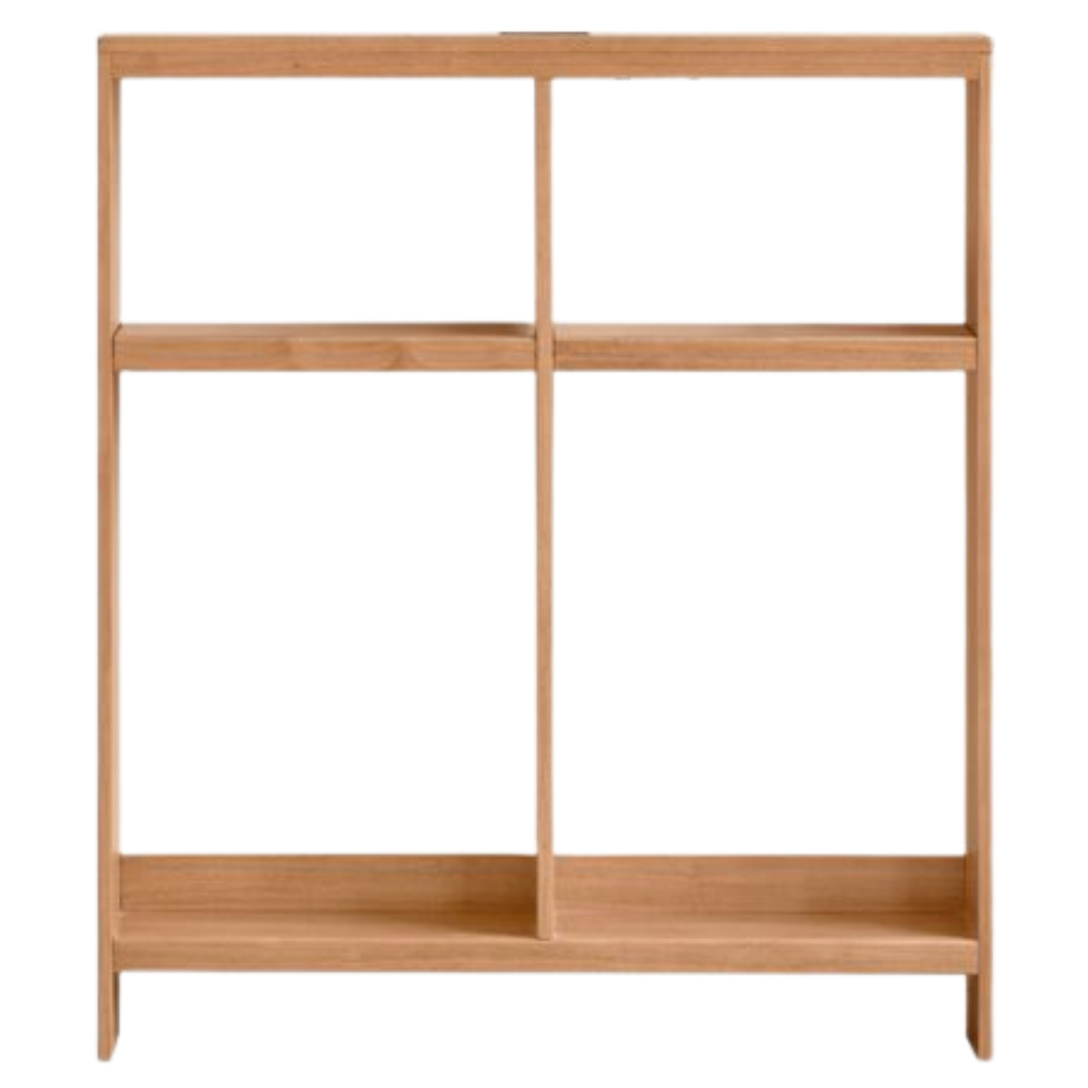 Solid RubberWood Sofa Back Console Table with Open Storage Shelves