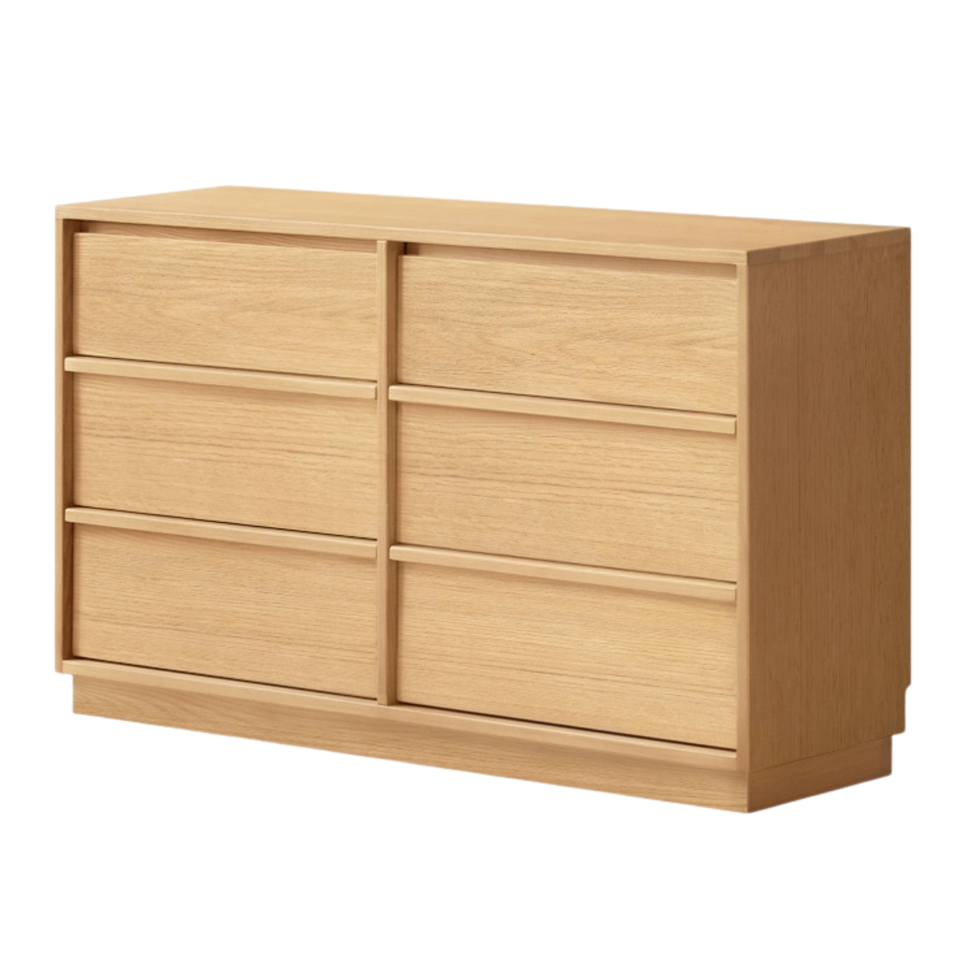 Ash, Oak Solid Wood Wabi-sabi Style Chest Of Drawers