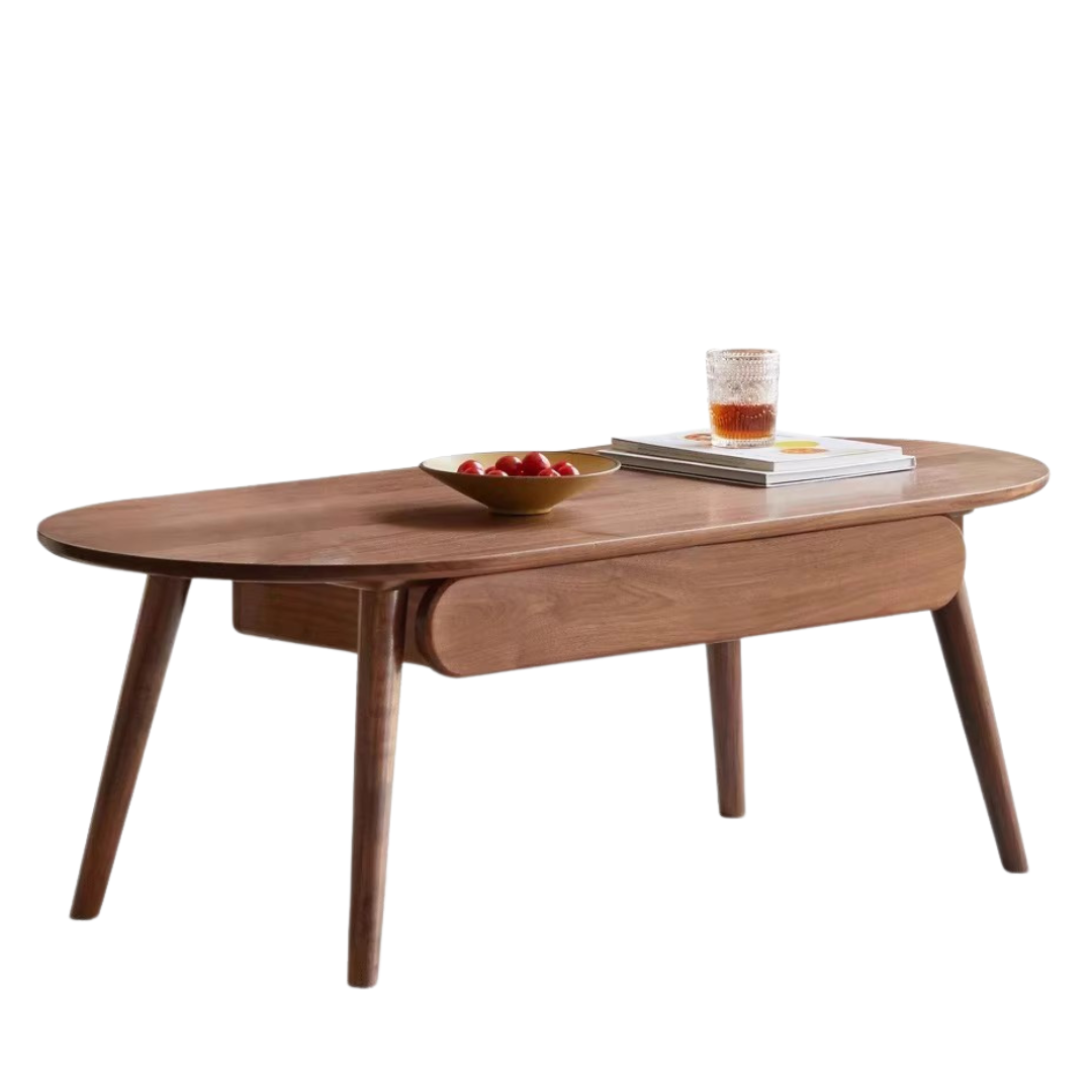 Black Walnut Solid Wood Capsule Coffee Table
