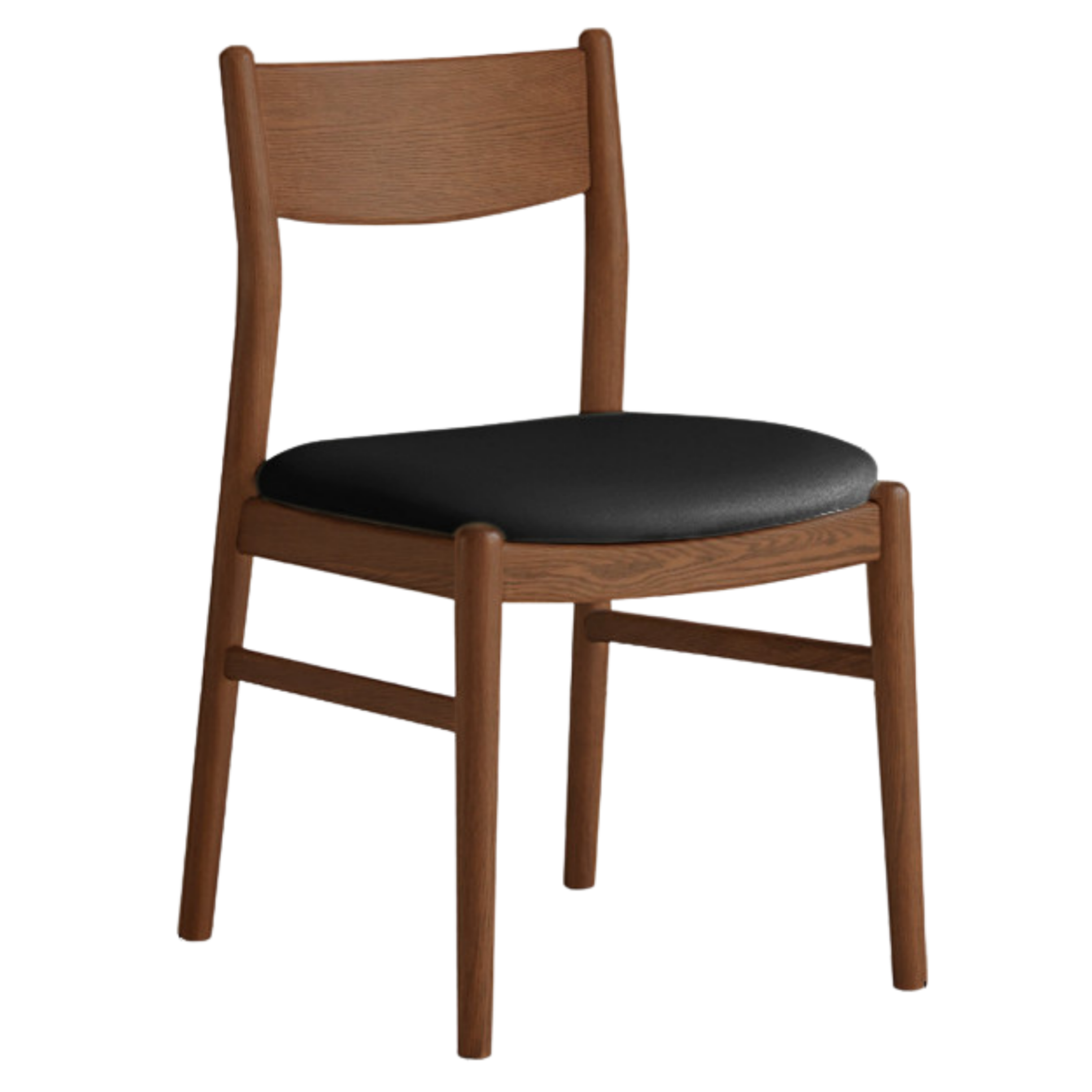 4 pcs Black Walnut, Ash, Oak, Beech, Sandalwood Solid Wood Dining Chair Retro