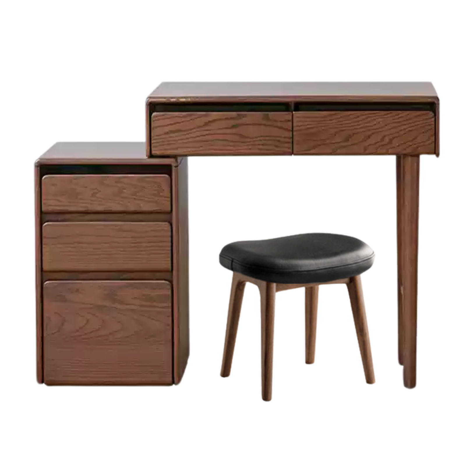 Black Walnut, Oak, Ash, Solid Longan Hardwood, Sandalwood Solid Wood Retractable Vanity Table.