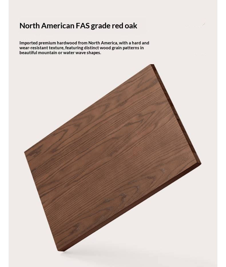 Oak Solid Wood Modern Platform Bed, Headboard-Free Box Bed