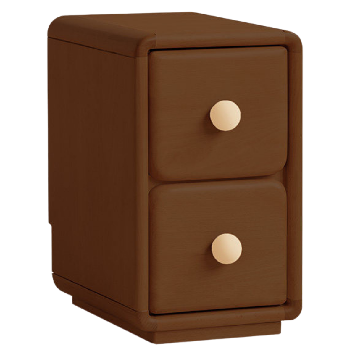 Beech Solid Wood, Solid Rubberwood Cream Style Ultra-narrow Children's Nightstand