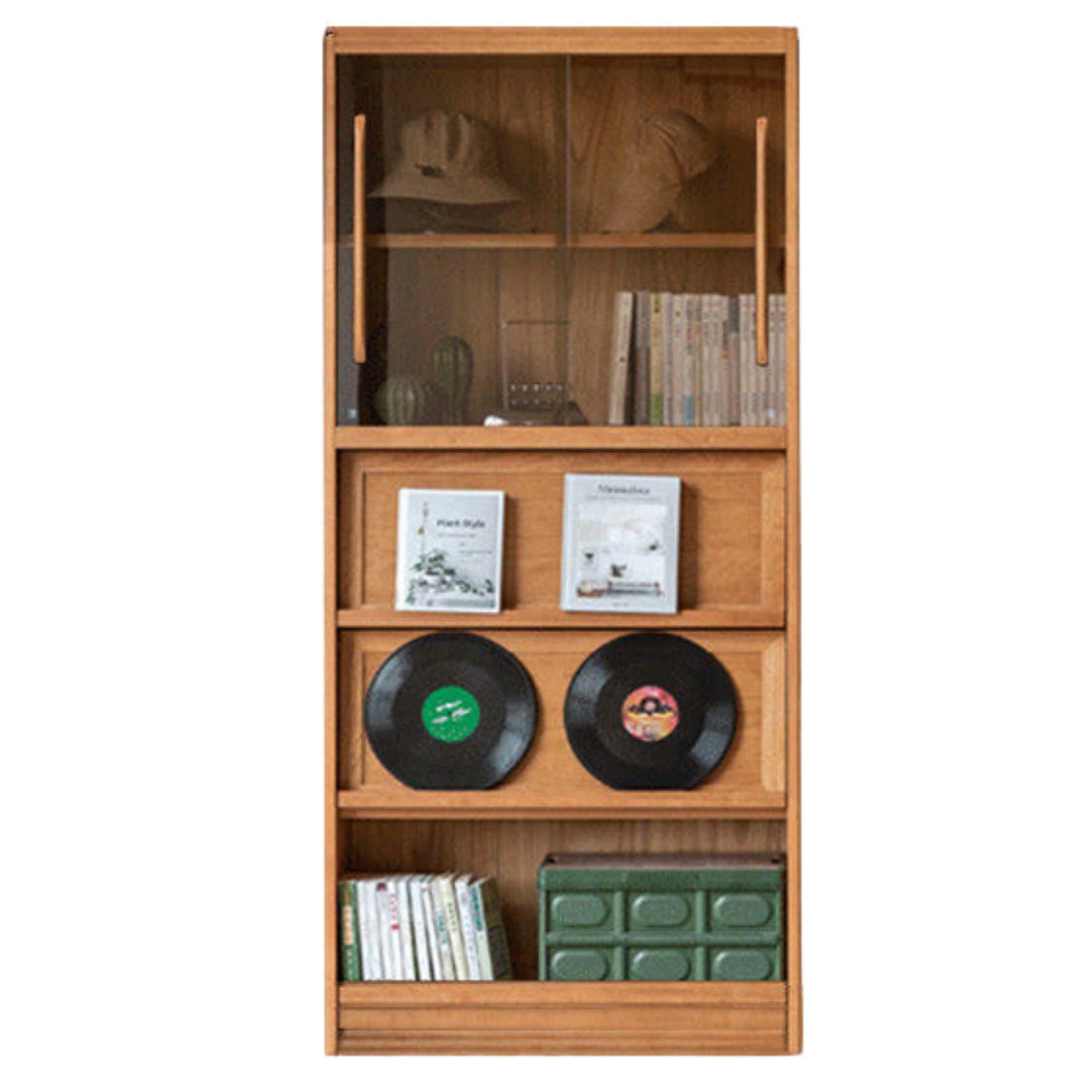 Ash, Oak, Cherry Solid Wood Bookshelf Integrated Wall-Mounted