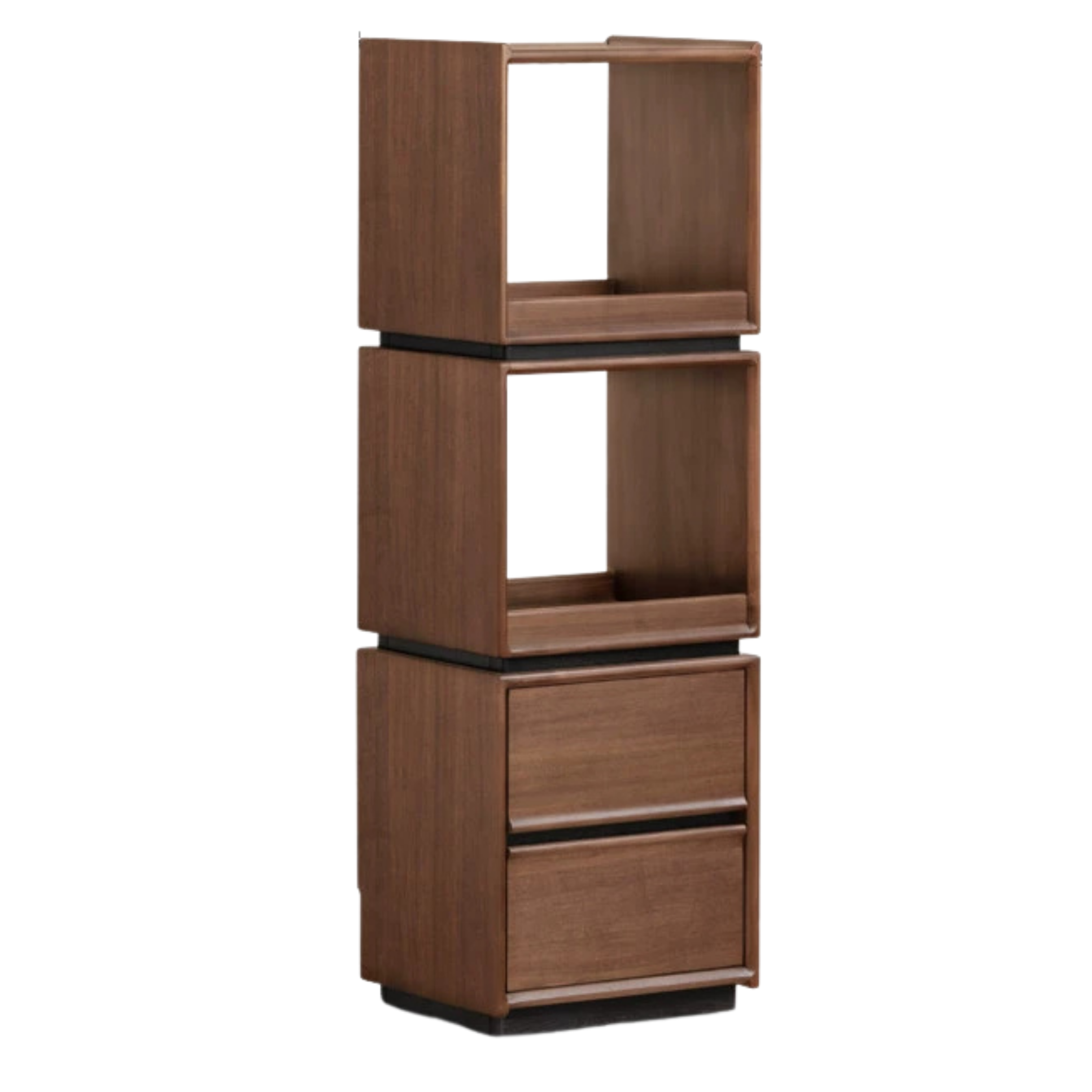Black Walnut, Sandalwood Solid Wood Italian Light Luxury Bookshelf