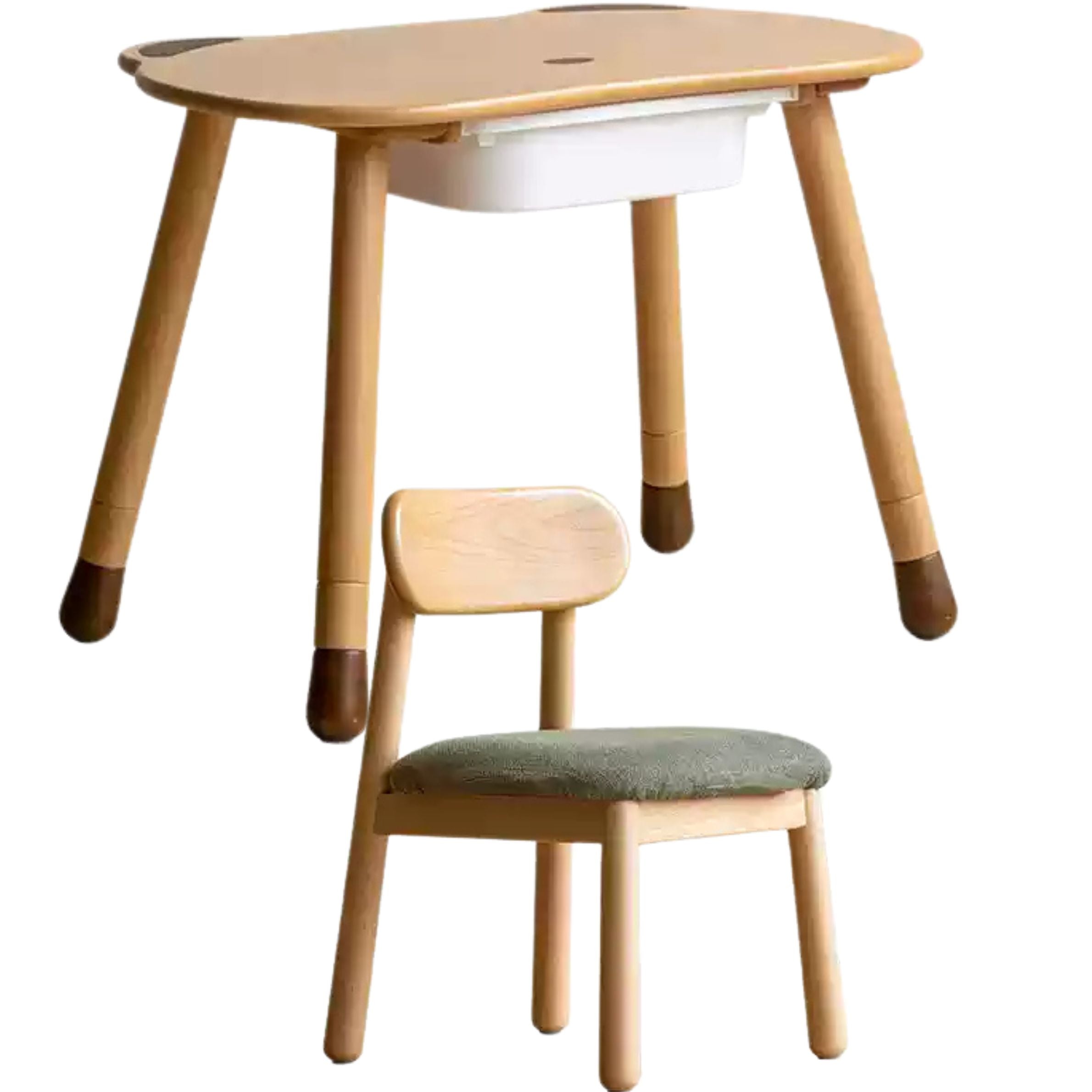 Beech Solid Wood Handmade Children's Table.