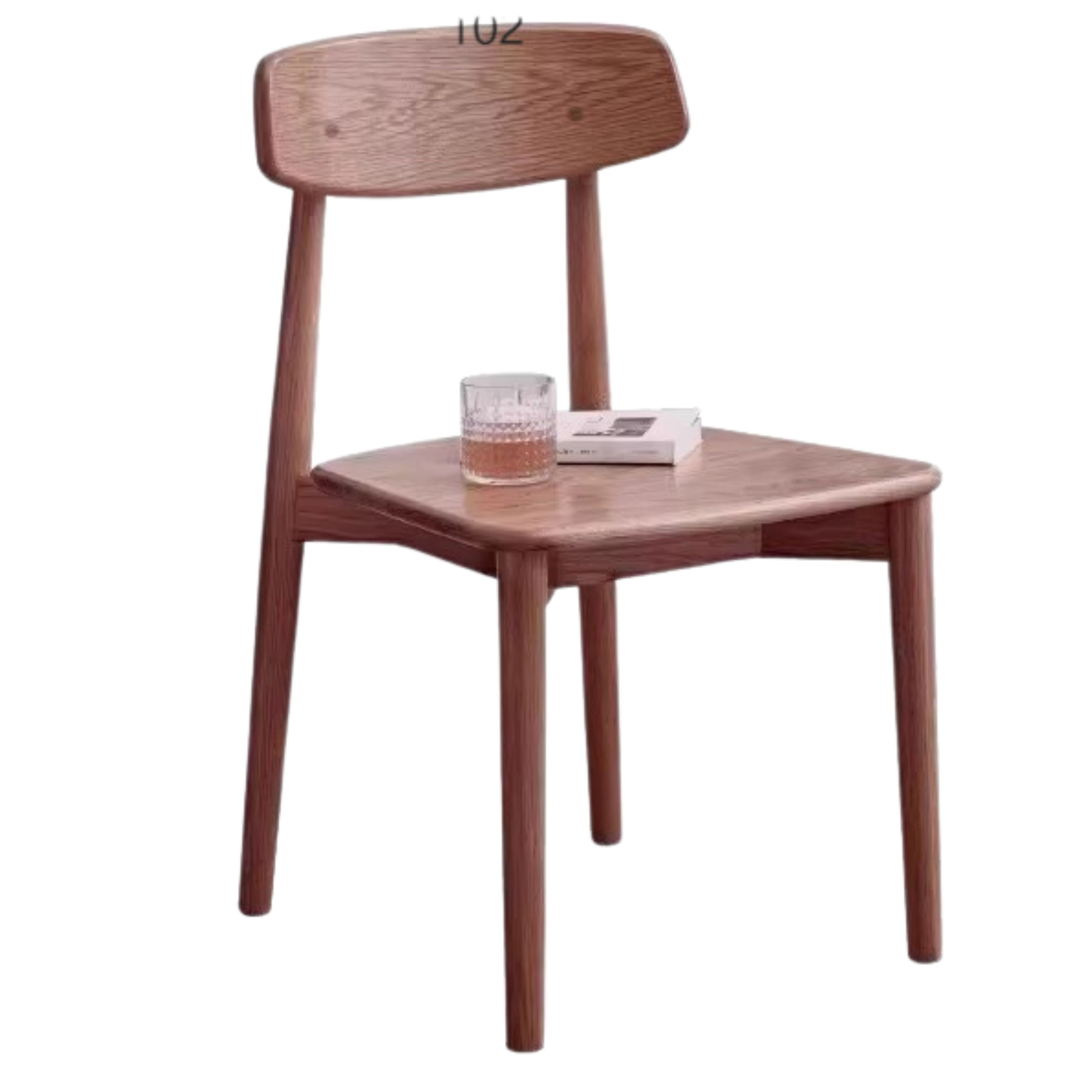 Black Walnut, Ash, Oak, Sandalwood Solid Wood, Solid Rubberwood - Chair 4 pcs set