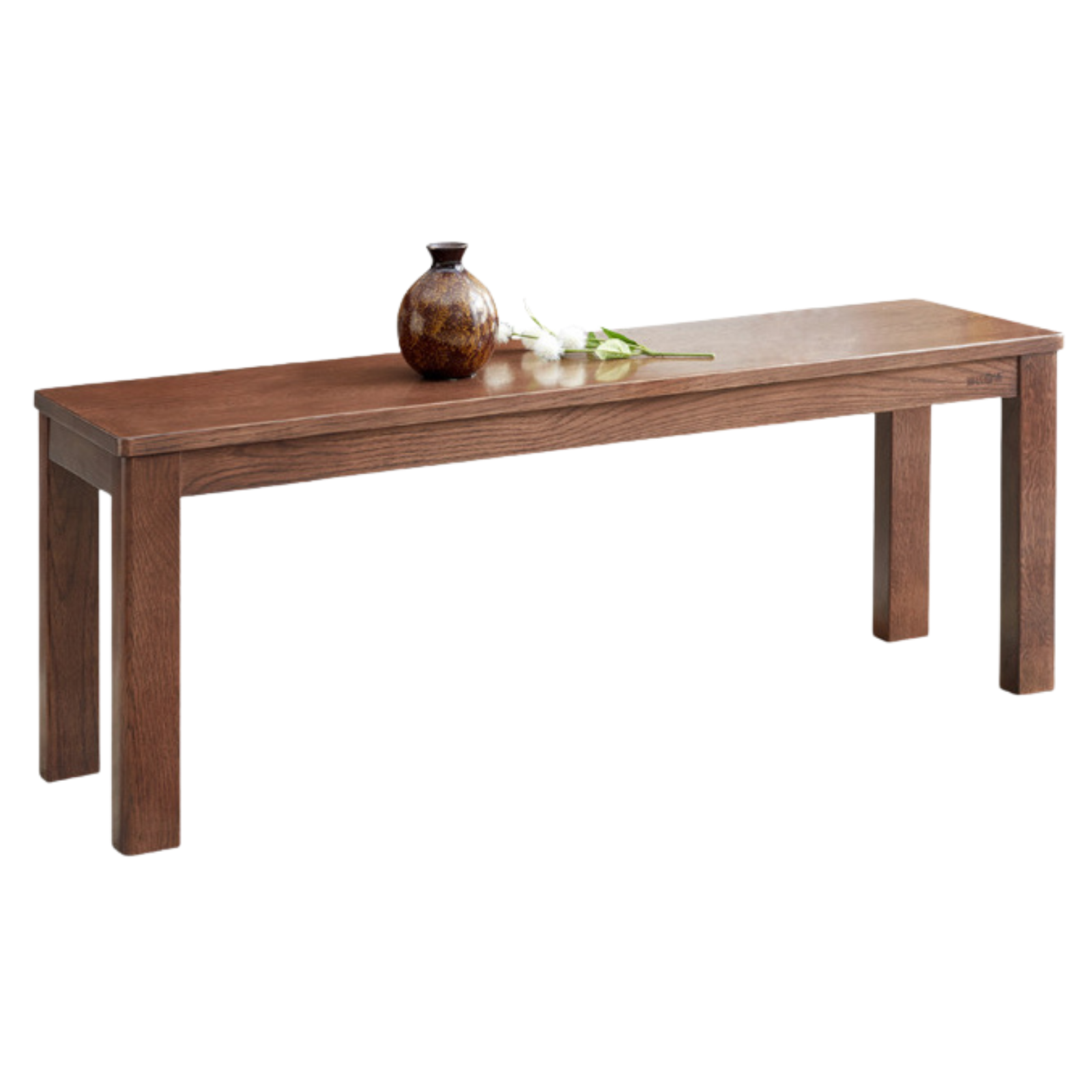 Black Walnut, Oak, Sandalwood, Ash, Solid Rubberwood Nordic Long Bench