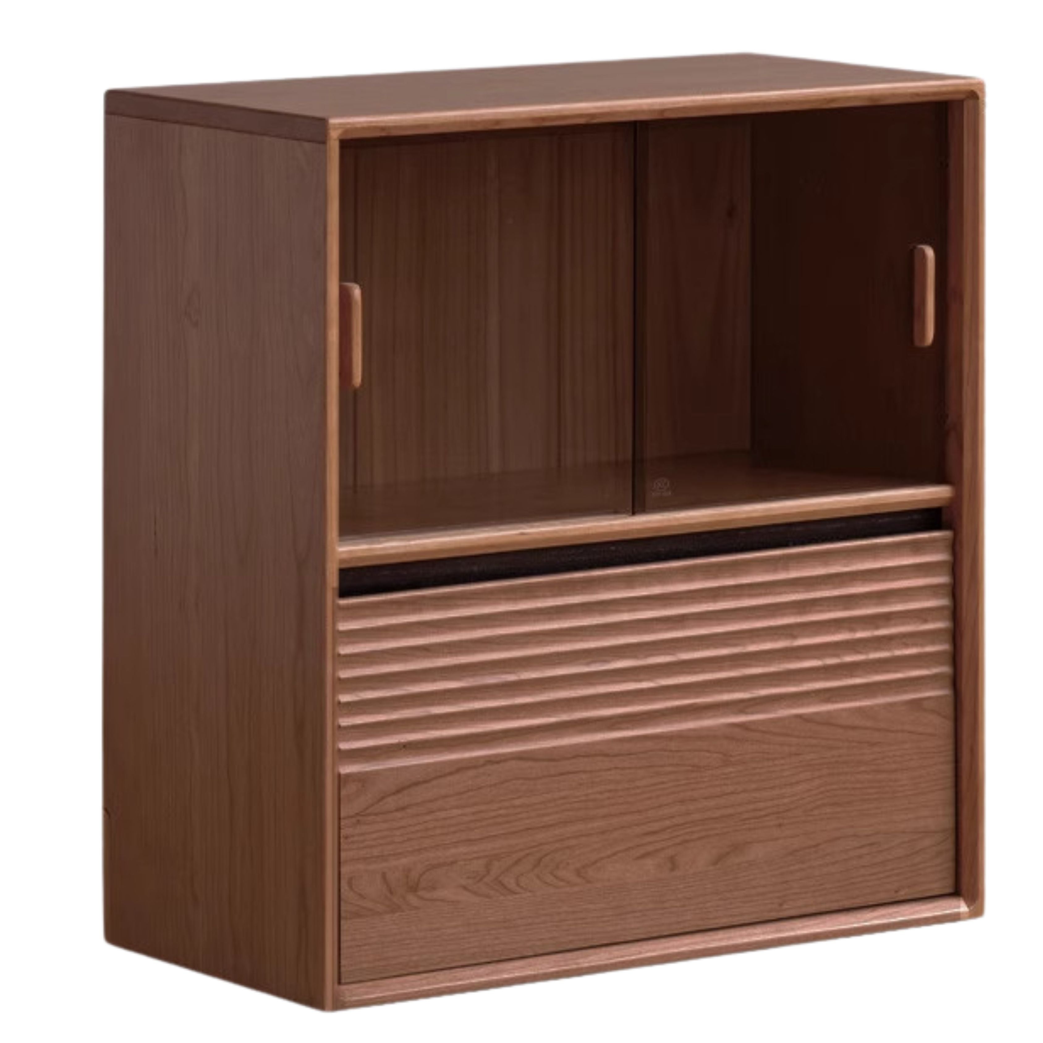 Sandalwood, Oak, Black Walnut, Ash Solid Wood Light Luxury Style Module Bookcase