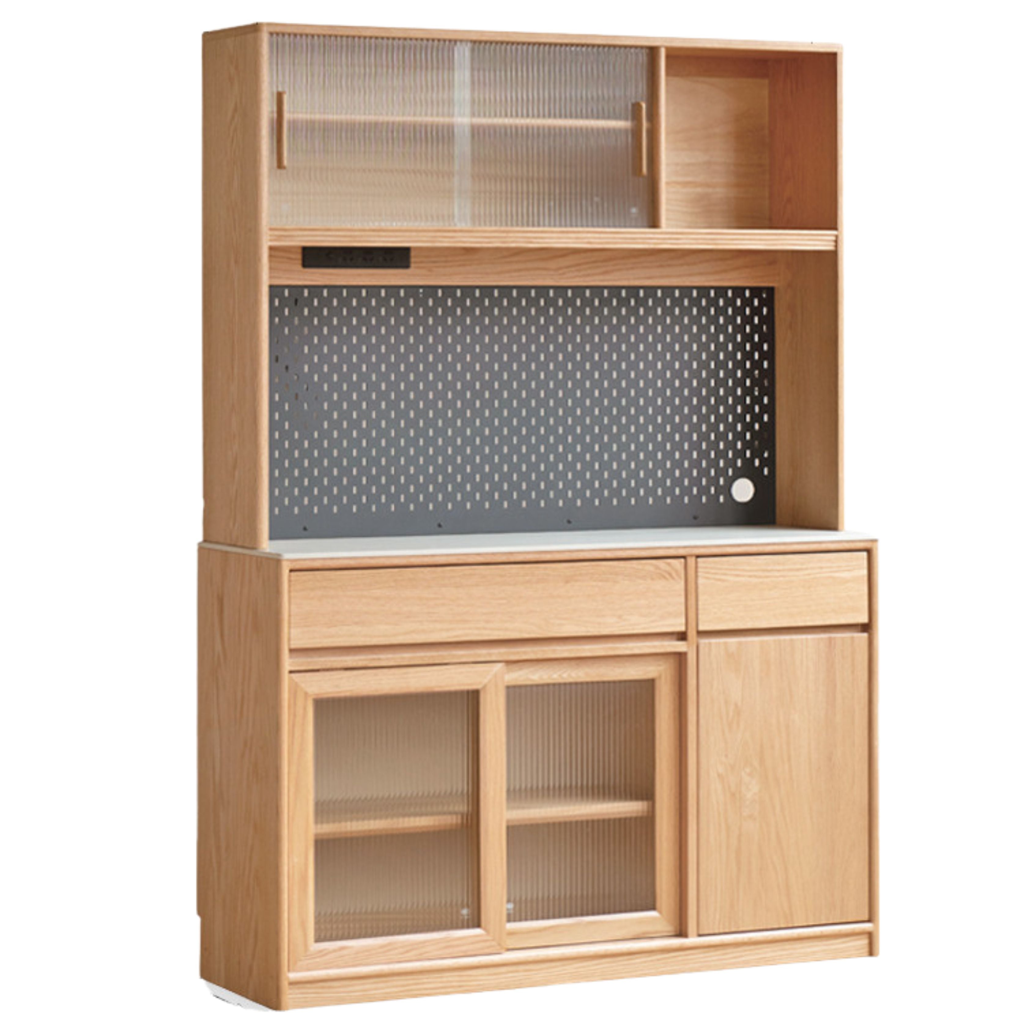 Oak Solid Wood Rock Board Modern Sideboard