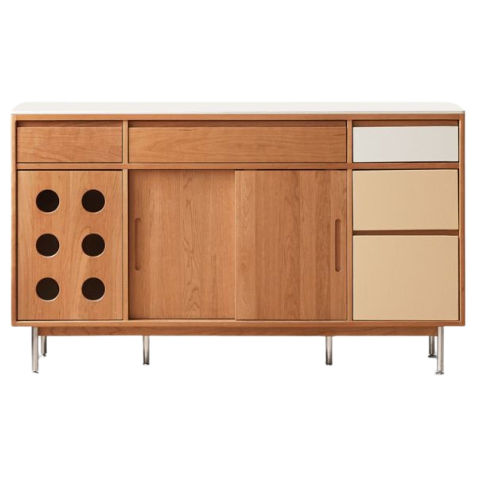 Cherry Solid Wood Medieval Style Retro Sideboard