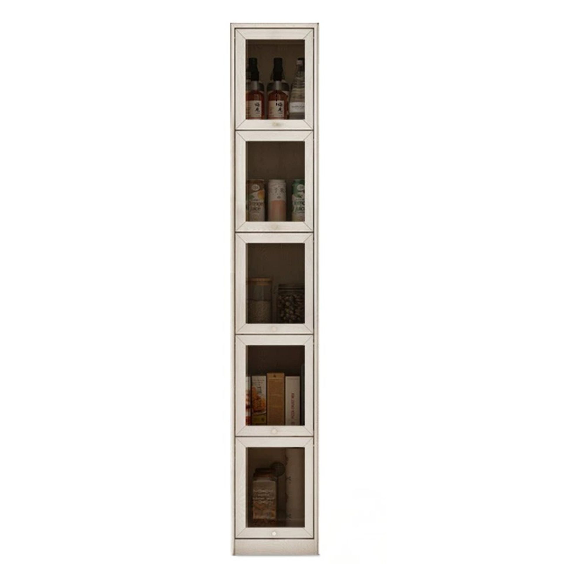 Solid Rubberwood Cream-Style Bookcase