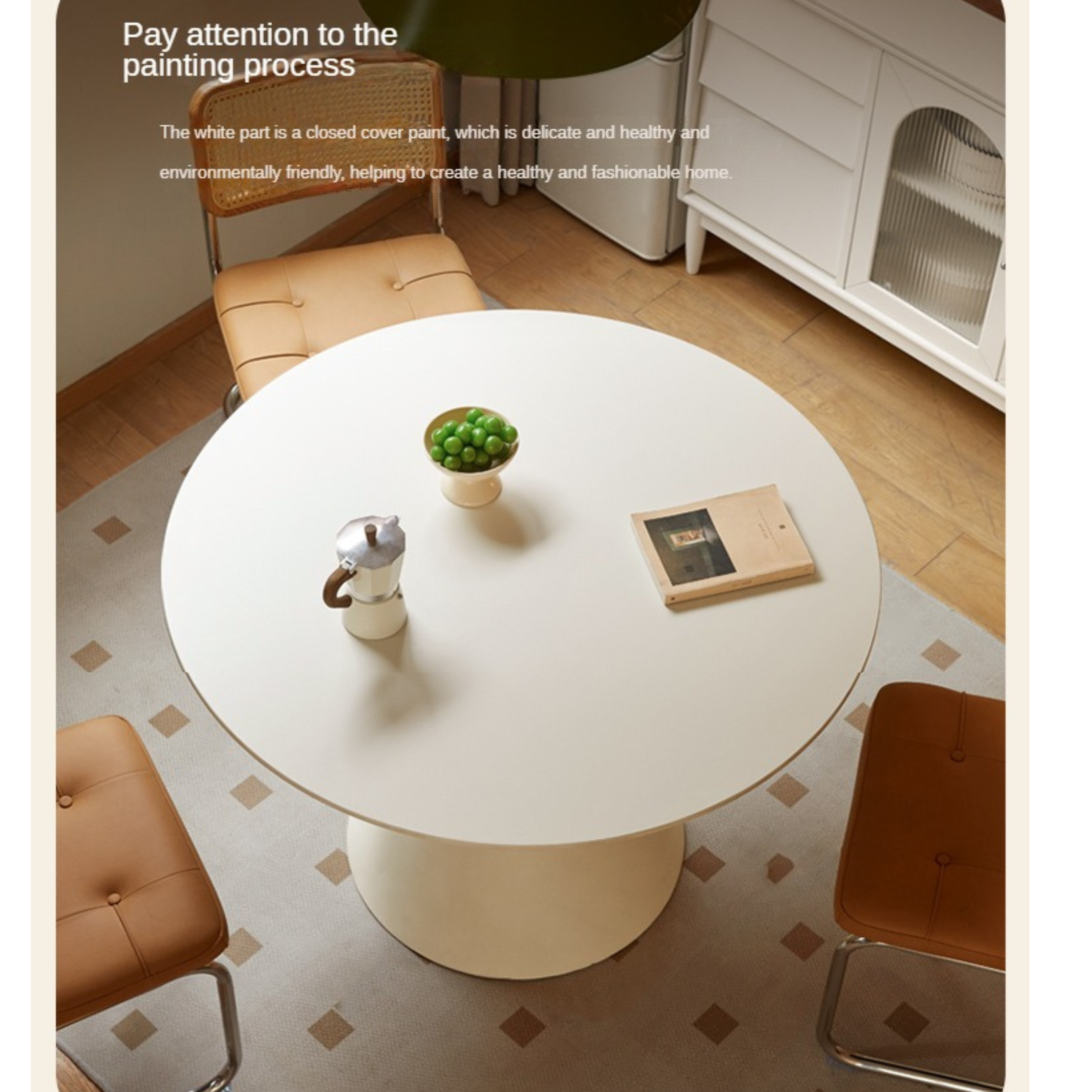 Rock Cream Style Round Table.