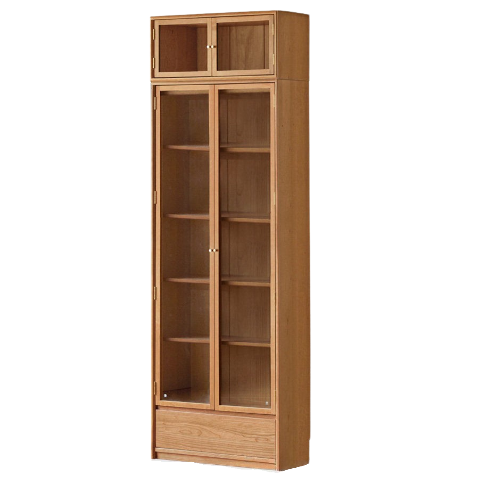 Cherry Solid Wood Bookcase Cabinet Display.