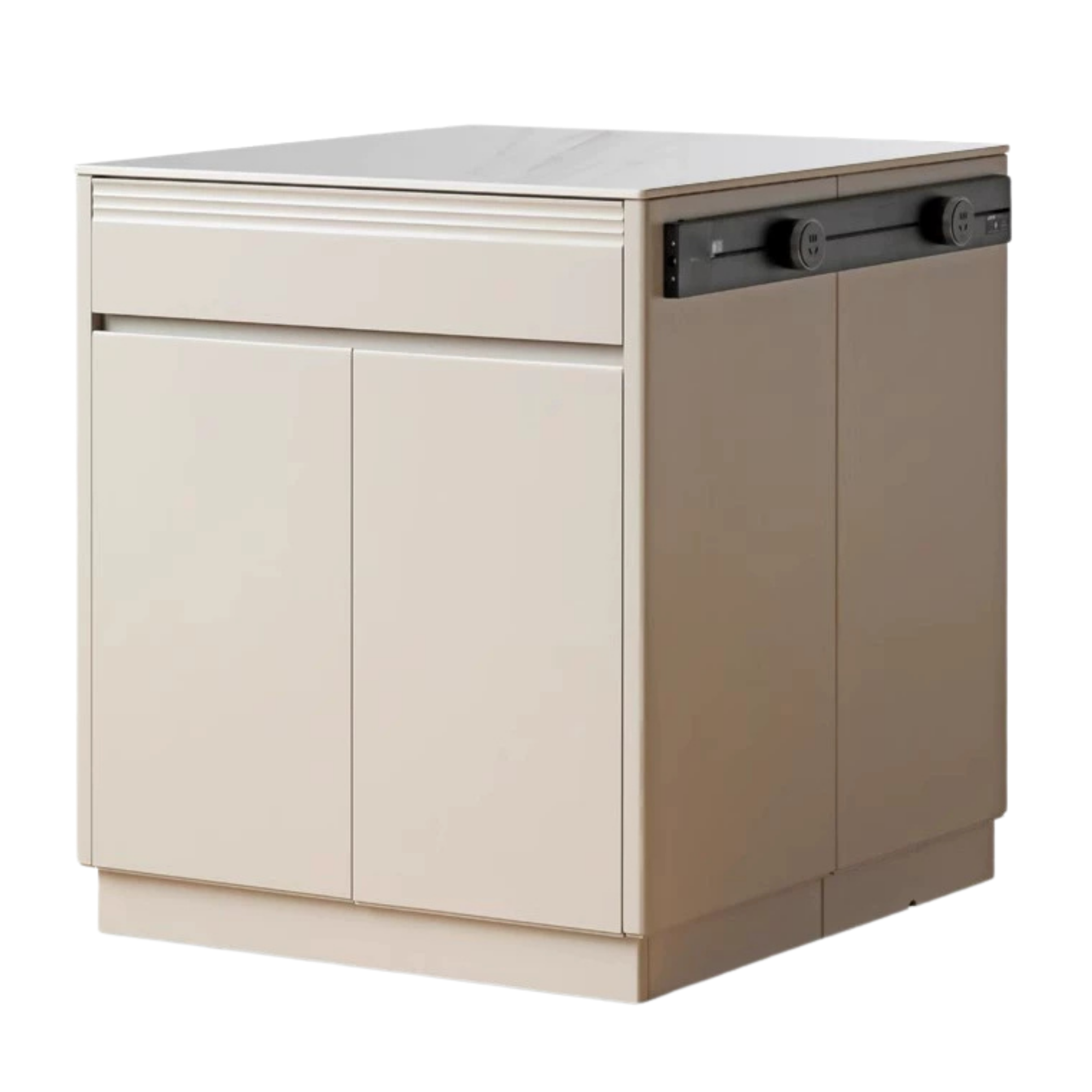 Tulipwood Solid Wood Light Luxury Rock Plate Island Dining Table, Dining Buffet