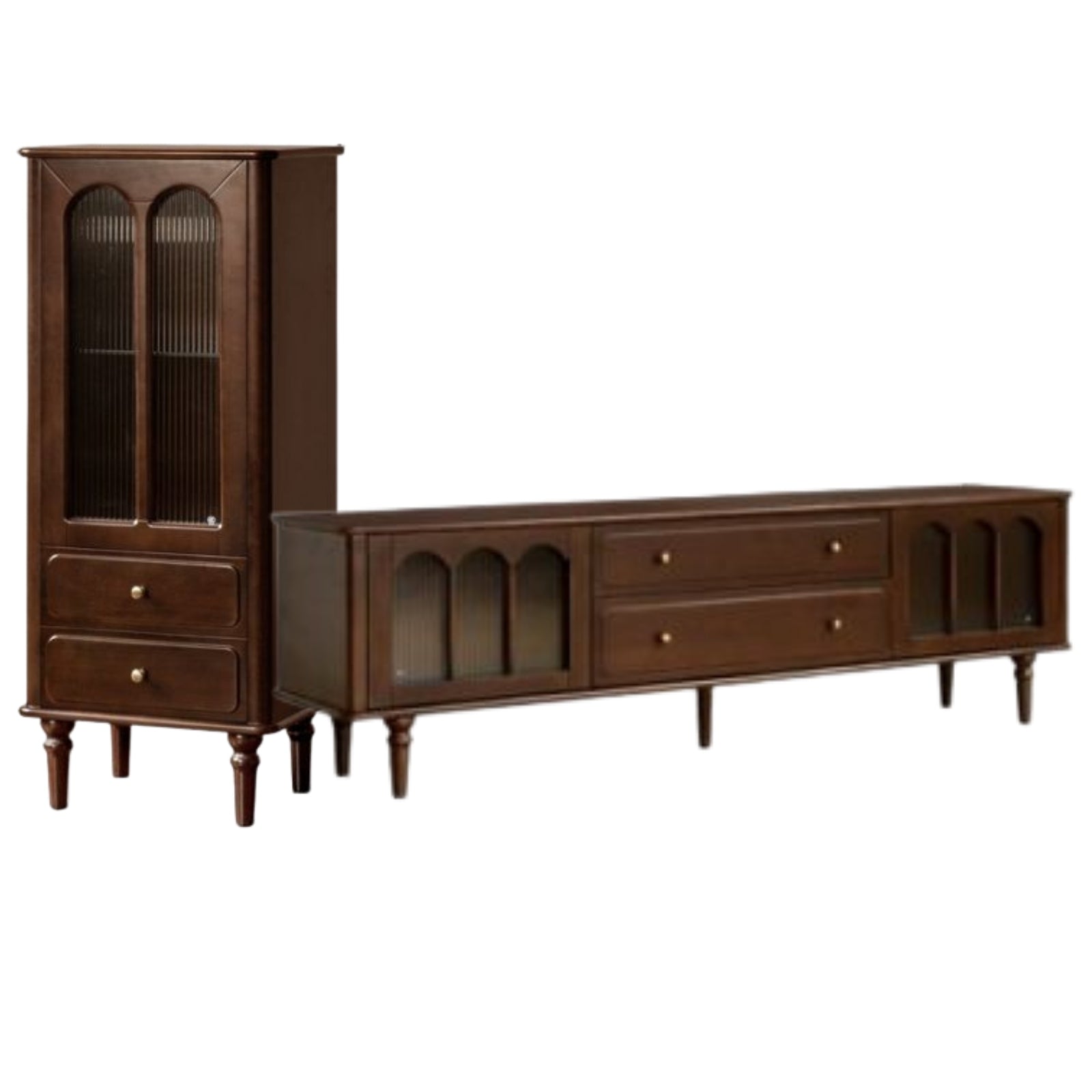 Poplar Solid Wood American Retro Side Cabinet