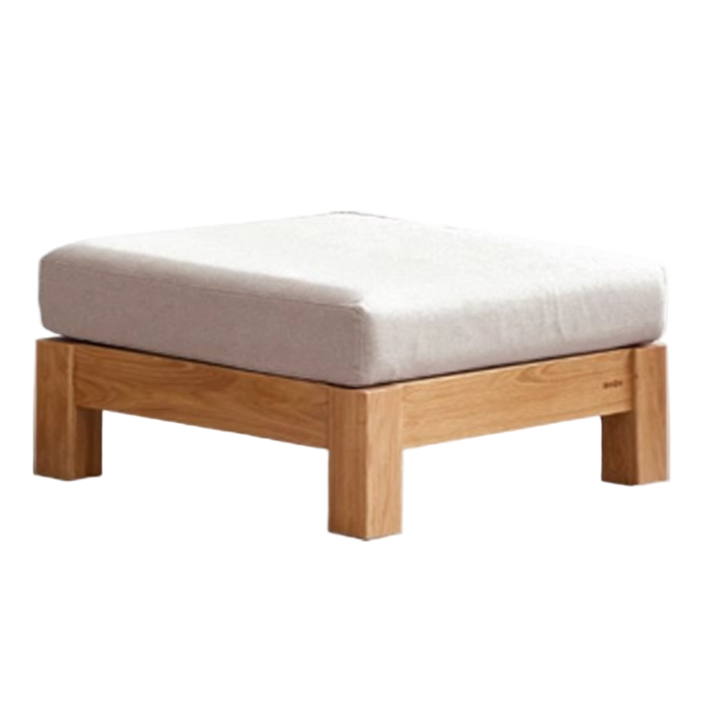 Ash, Oak, Black Walnut Solid Wood Fabric Footstool-