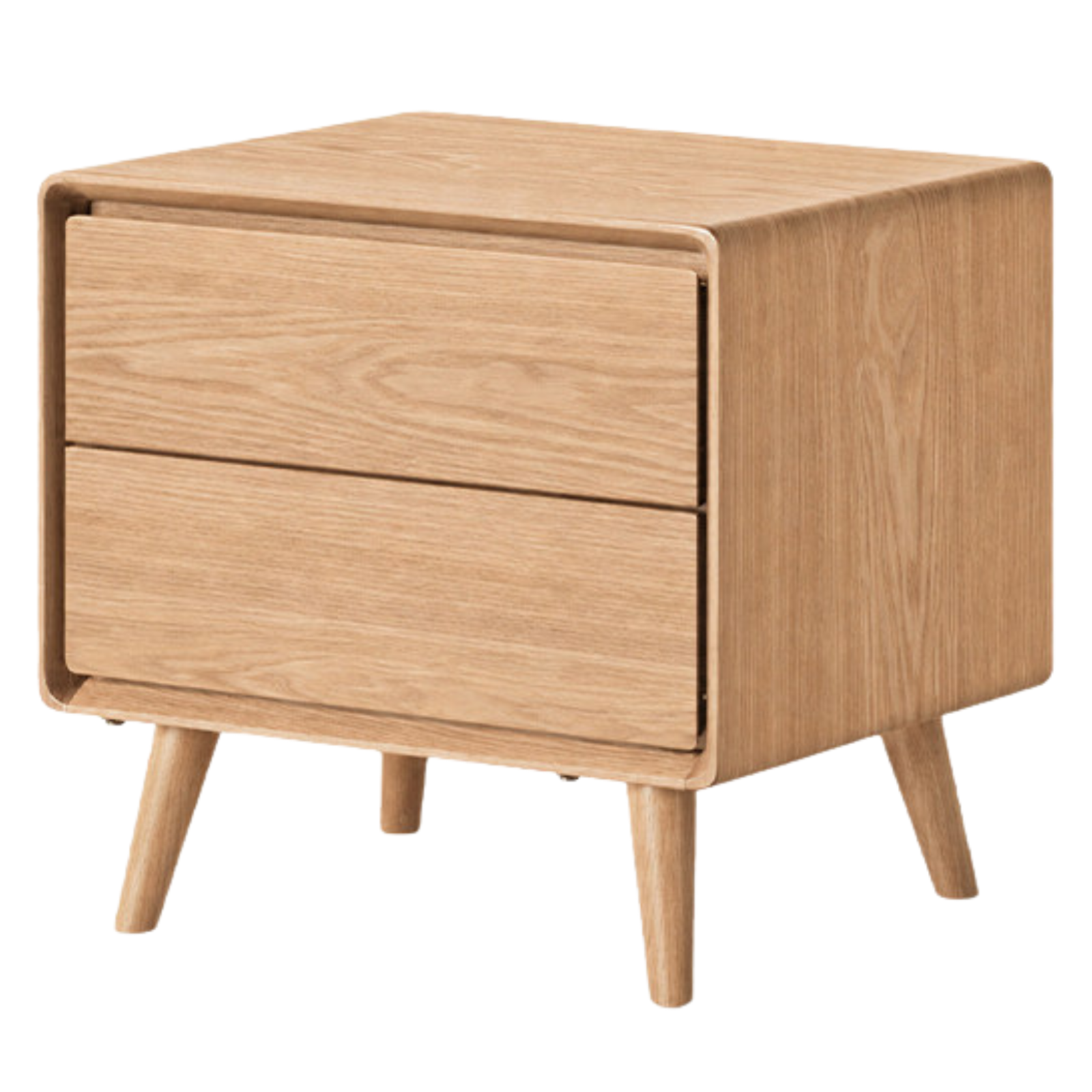 White Ash, Ash, Oak Solid Wood Modern Nightstand