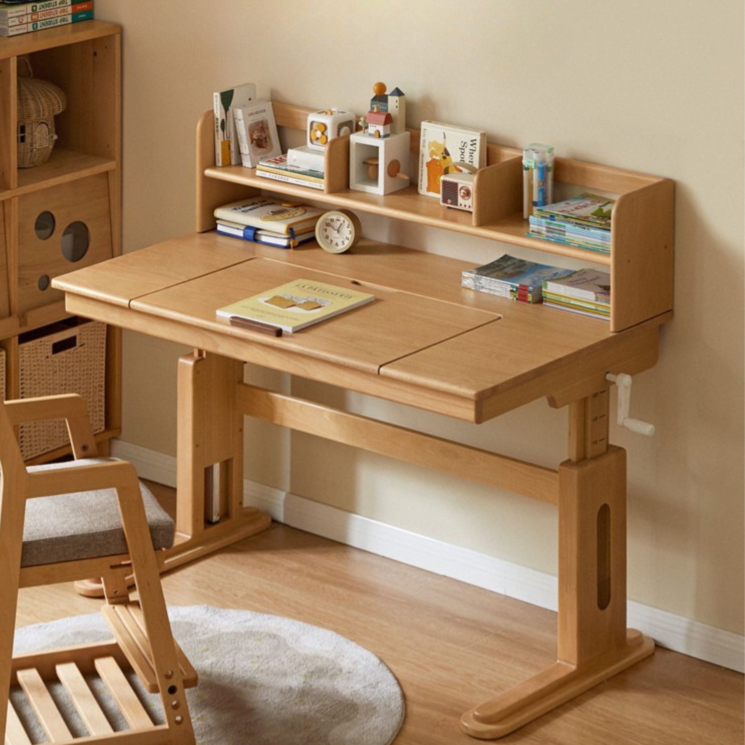 Beech Solid Wood Children's Study Table.