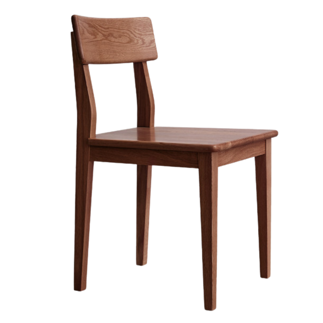 Solid Rubberwood, Ash, Oak, Black Walnut Solid Wood Dining chair Set of 4