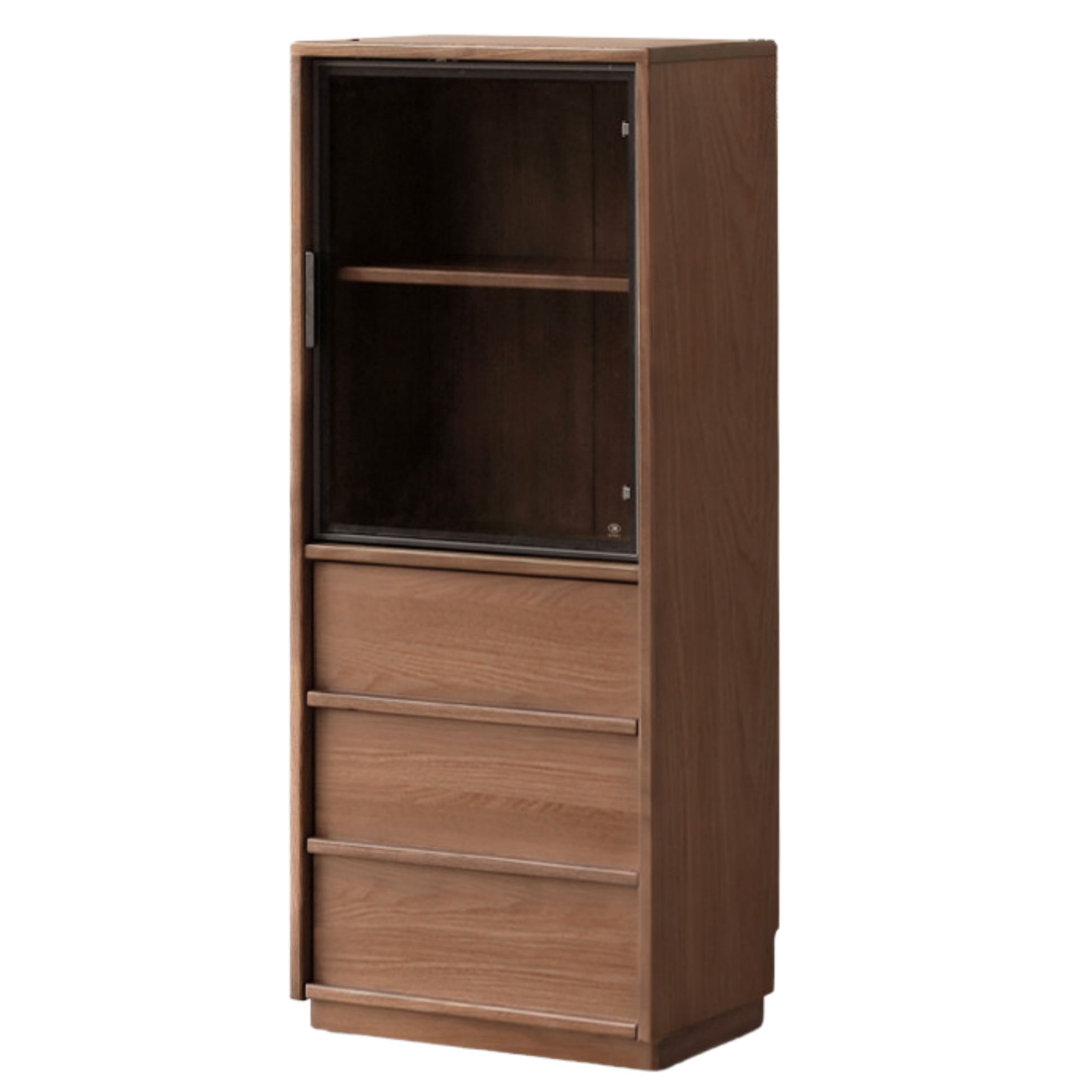 Black Walnut, Ash, Oak Solid Wood Side Cabinet With Light Display