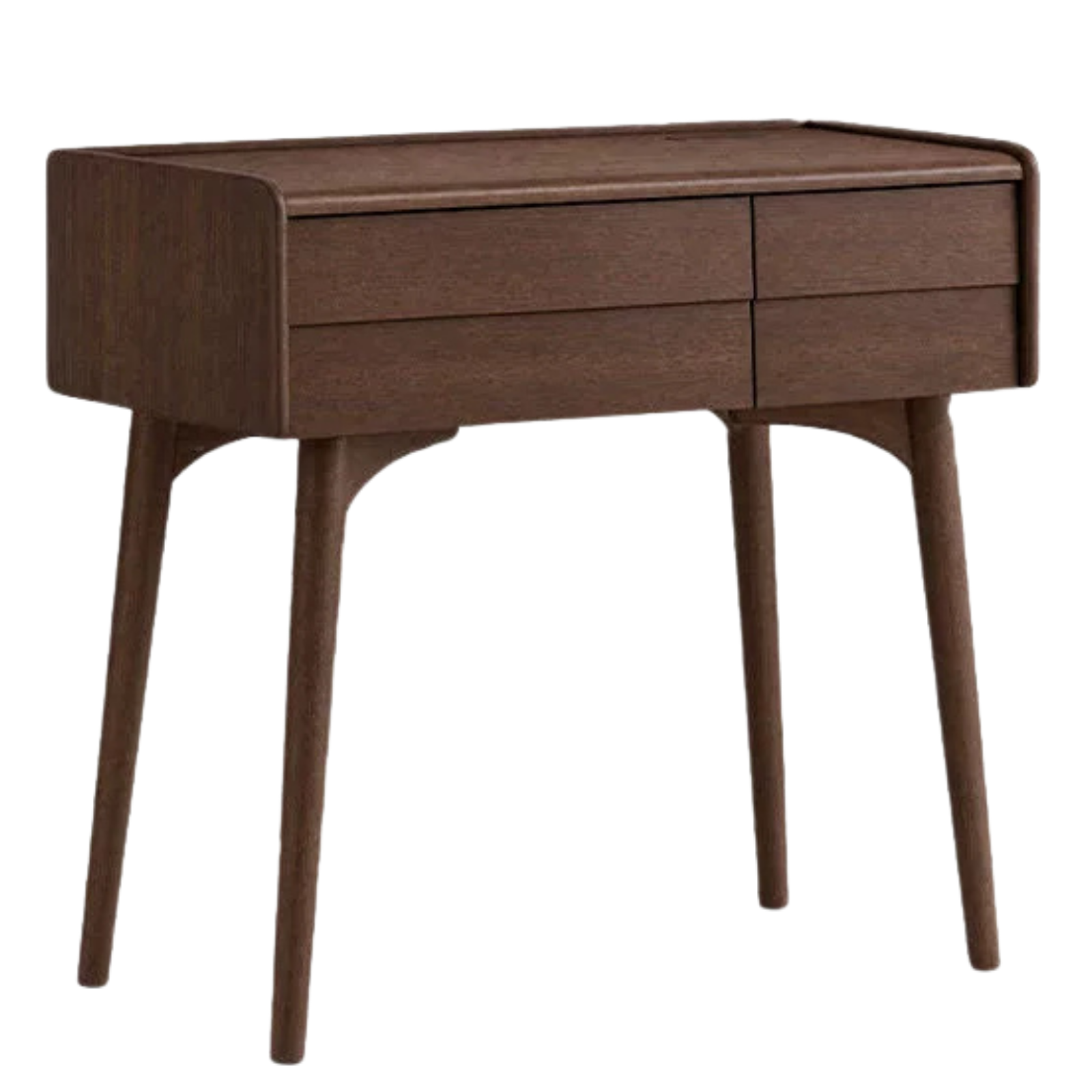 Black Walnut Solid Wood, Solid Longan Hardwood Dressing Table Italian Light Luxury Vanity Table