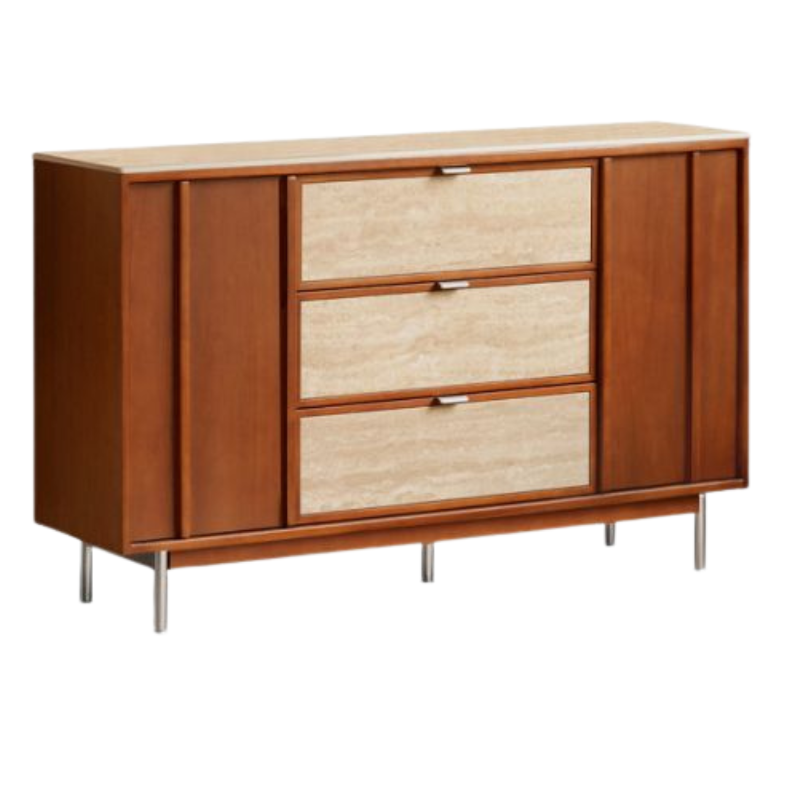 Poplar Solid Wood Medieval Style Retro Buffet