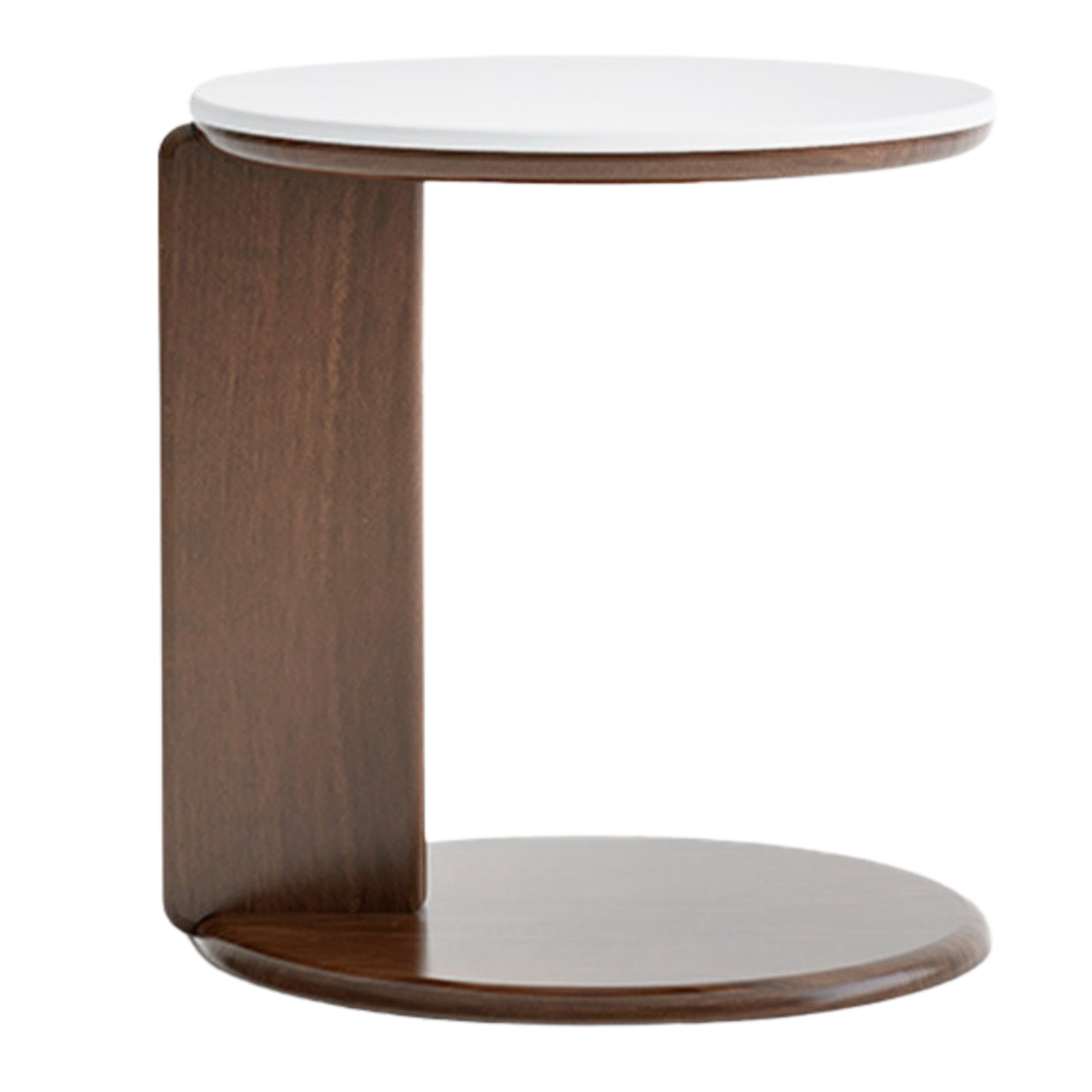 Black Walnut, Sandalwood Solid Wood Slate Round Coffee Table