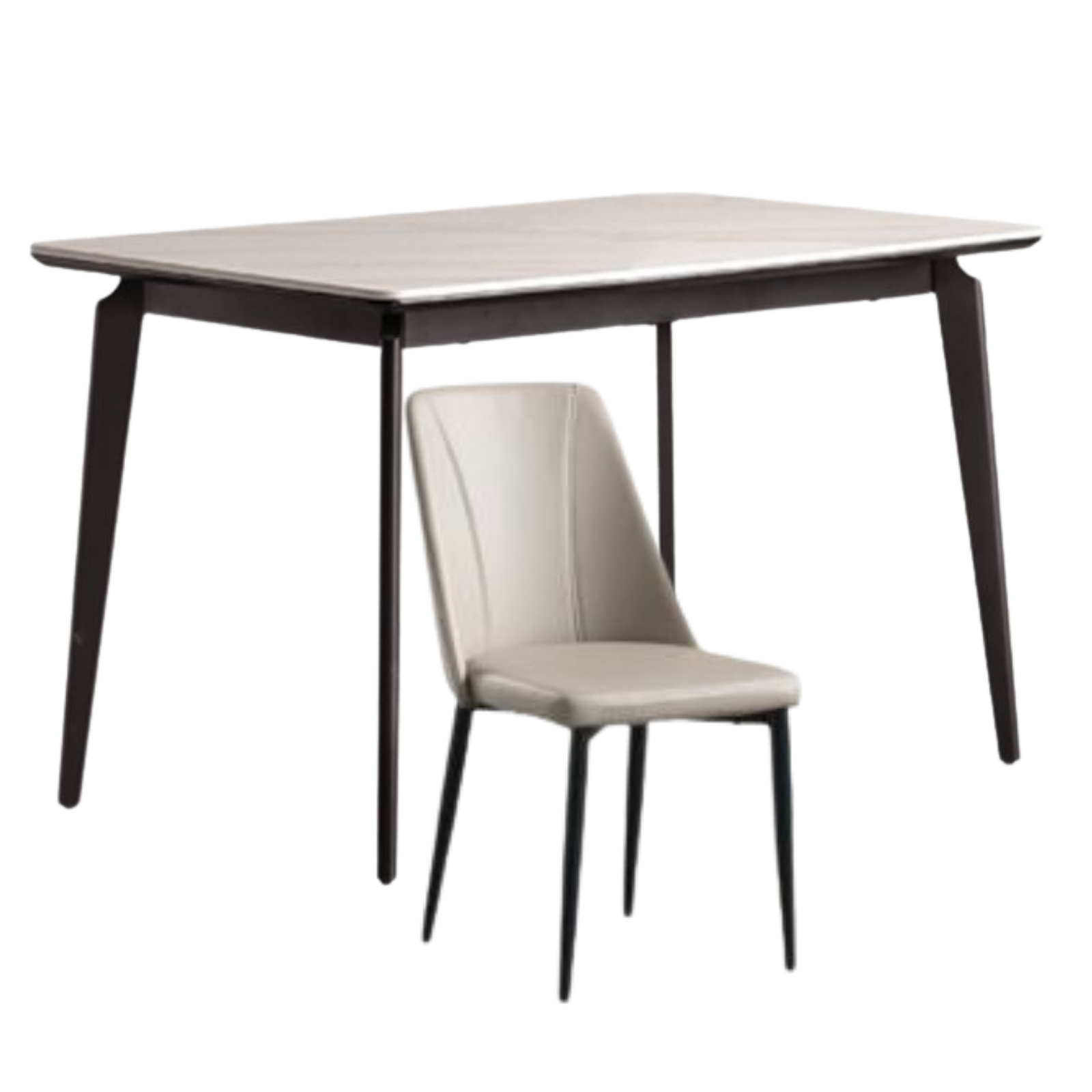 Solid Rubberwood Modern Minimalist Rock Board Dining Table