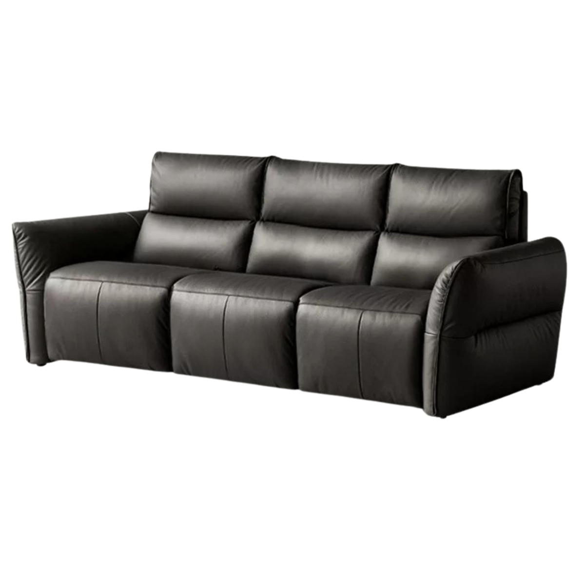 Genuine Leather Sofa Italian Light Luxury Tofu Block Sofa